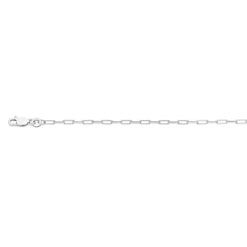Silver 60 gauge paperclip anklet