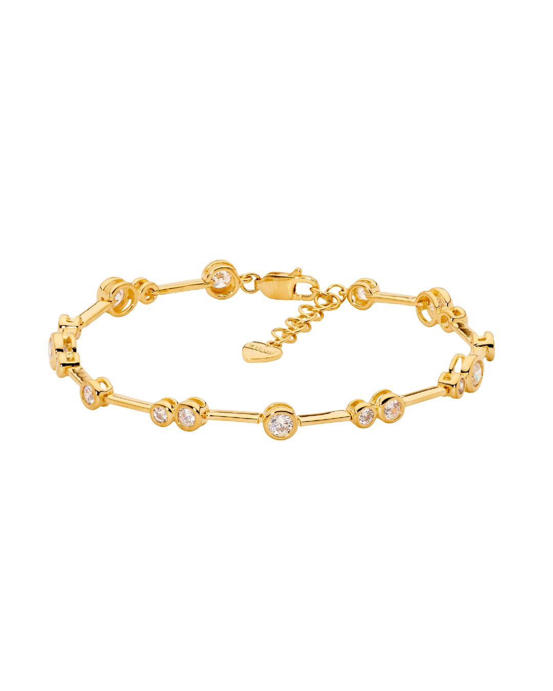 ELLANI Silver CZ Bracelet with Gold Plating