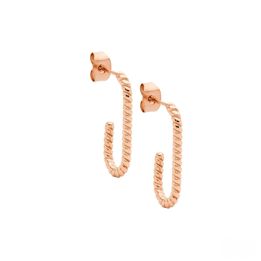 ELLANI Stainless Steel Plated Studs in Paperclip Style