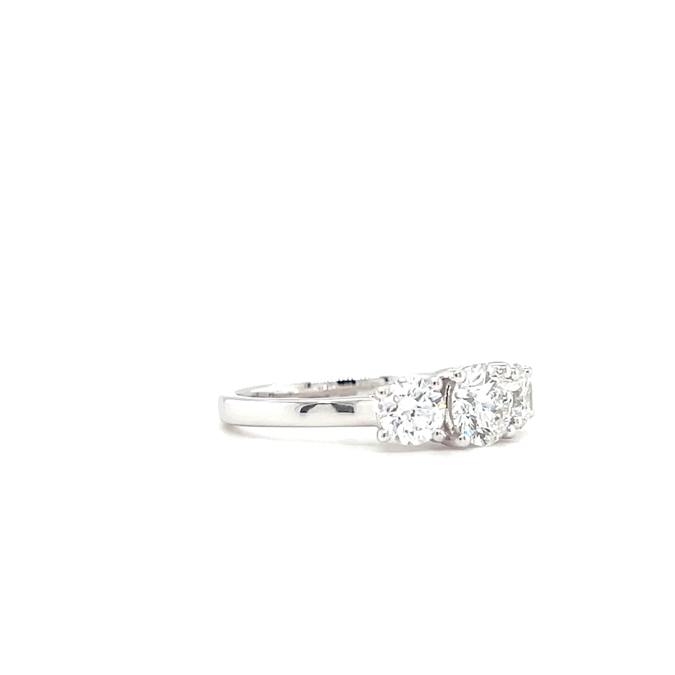 14ct white gold 1.50ct lab diamond ring