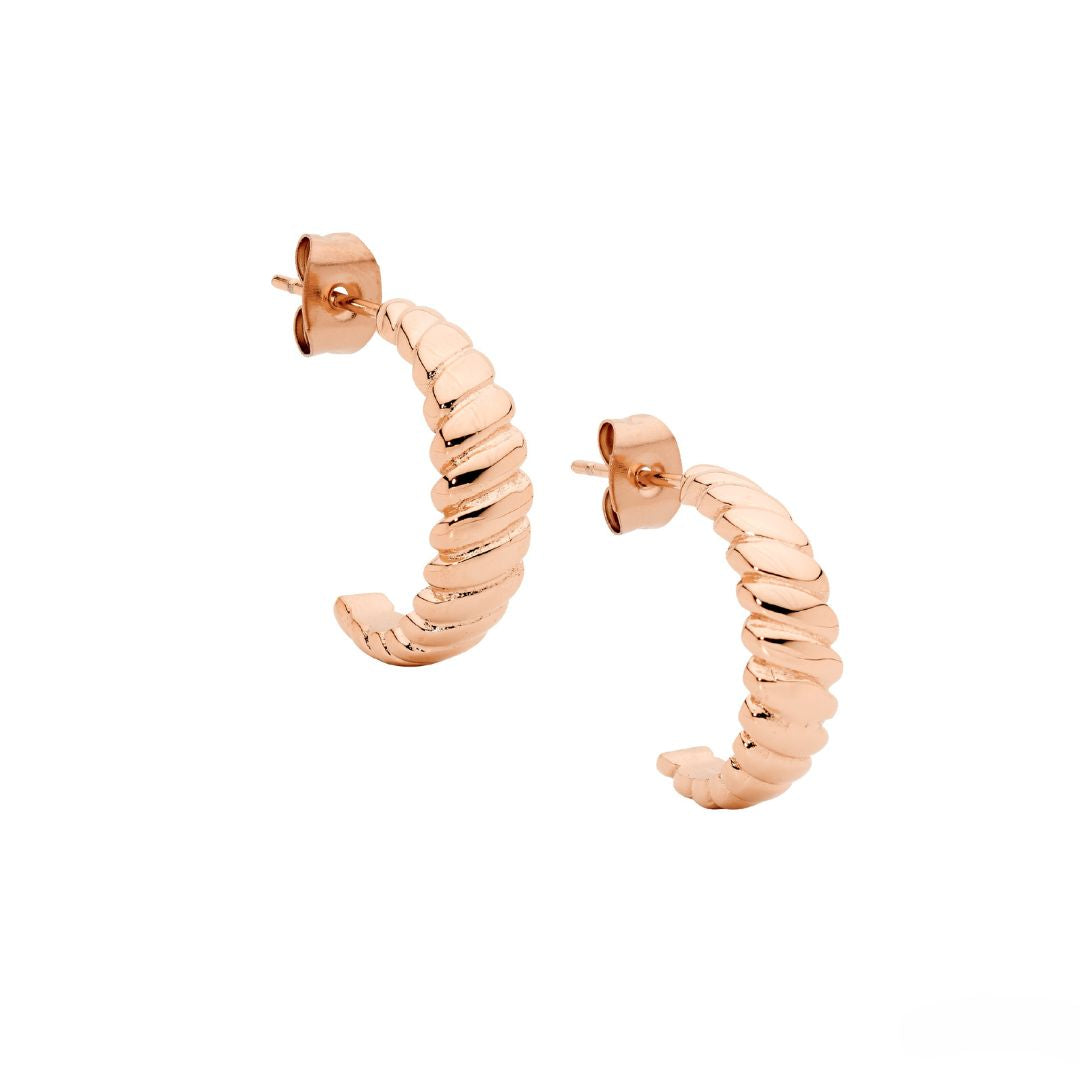 ELLANI Stainless Steel Plated Studs in Half Twist Style