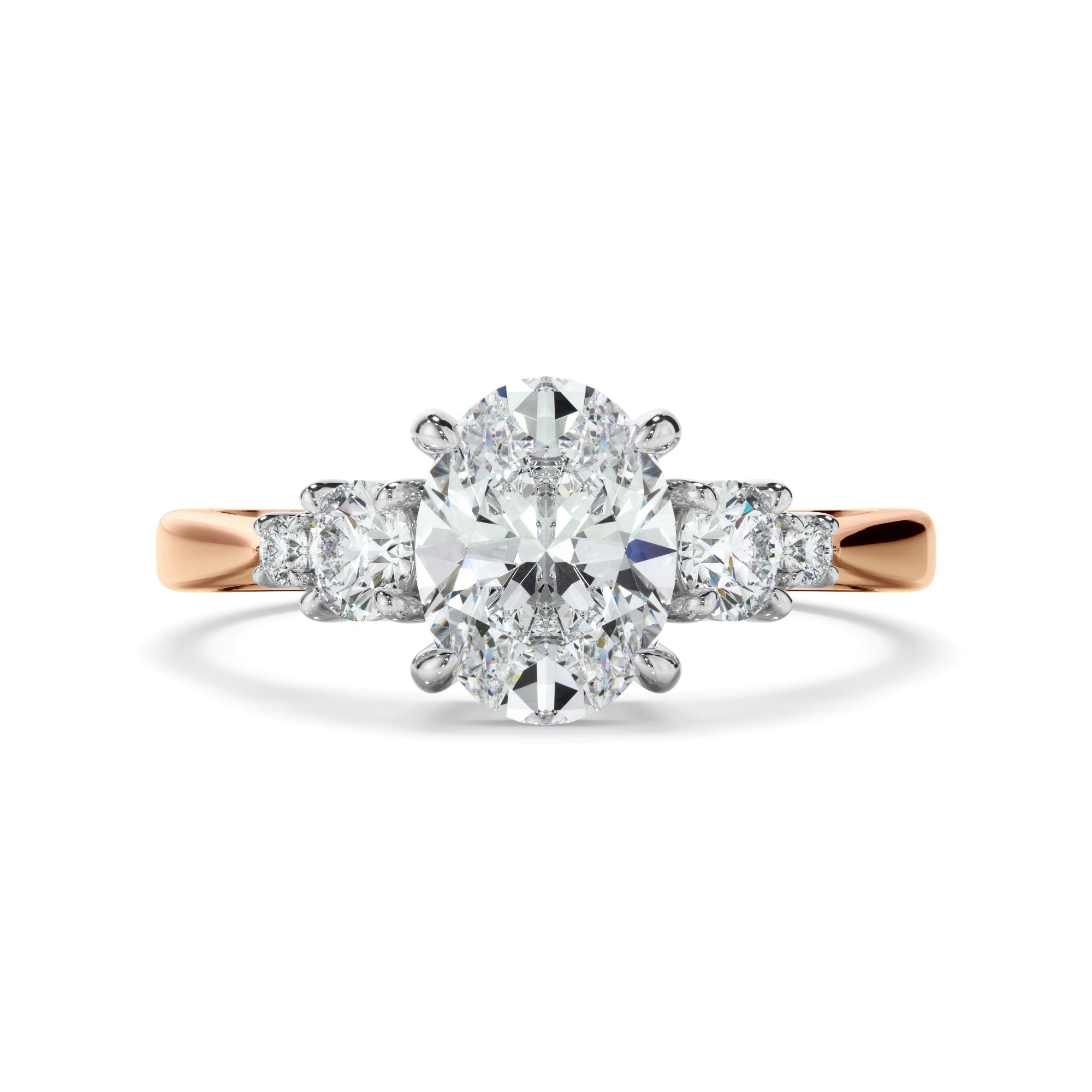 Oval Cut Diamond Five Stone Engagement Ring