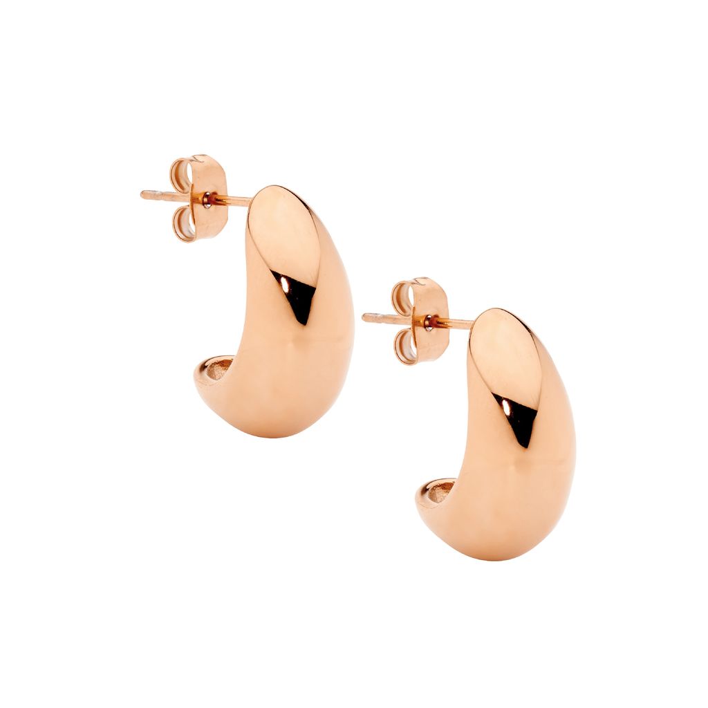 ELLANI Stainless Steel Earrings with Rose Gold Plating
