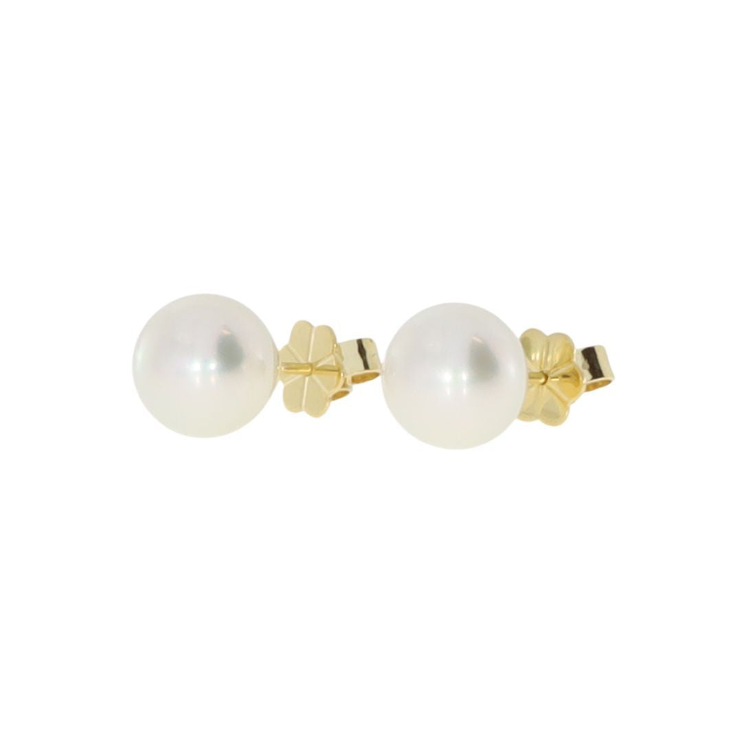 AUTORE 18ct Gold South Sea Pearl Studs 9mm