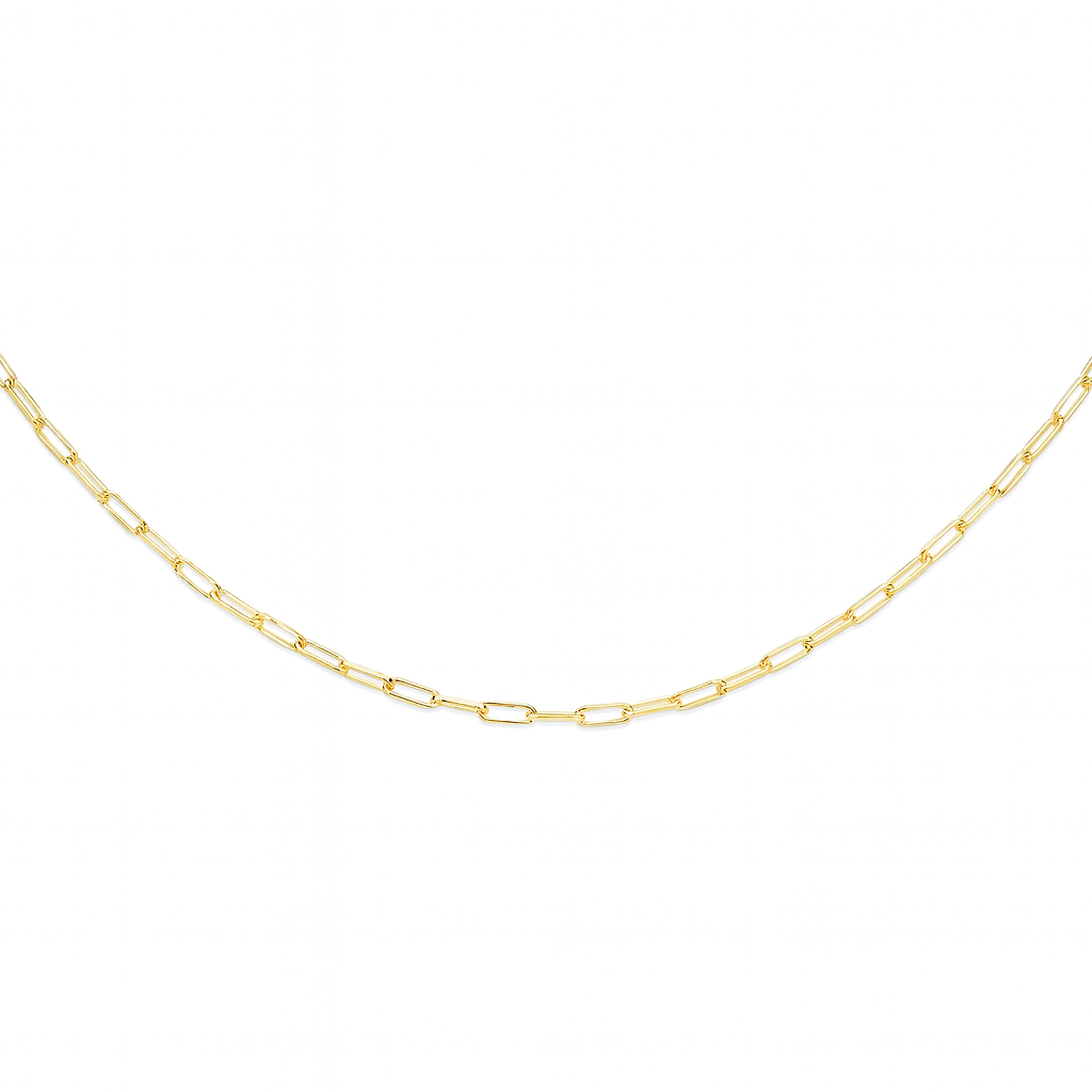 Silver Gold Plated 50 gauge Paperclip Chain