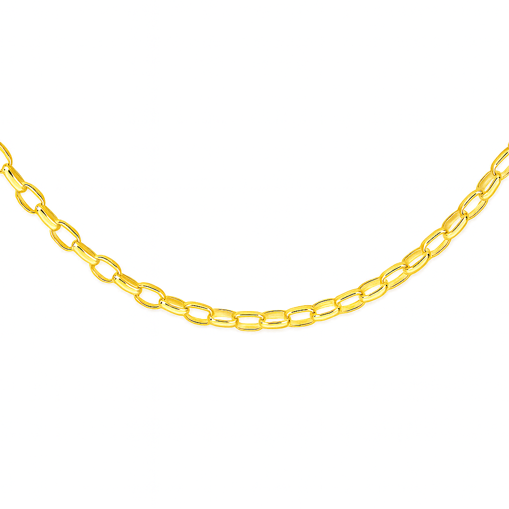 Silver Gold Plated 60 gauge Oval Belcher Chain