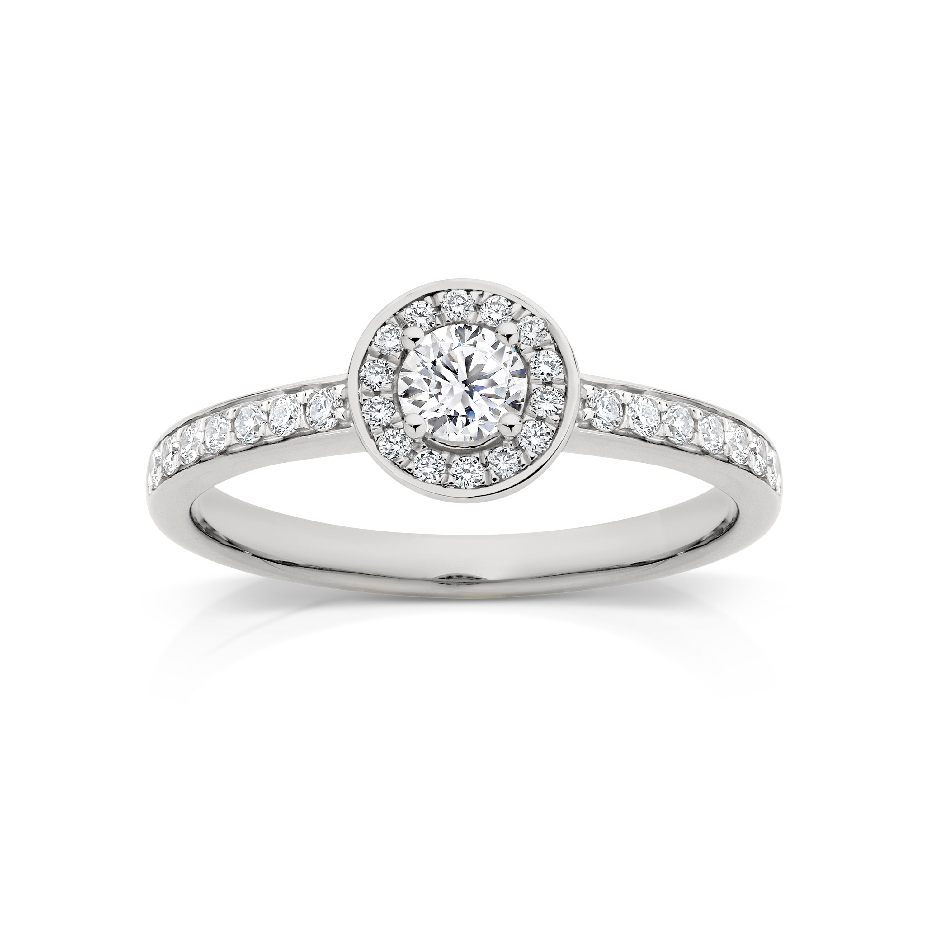 18ct white gold 0.50ct diamond ring