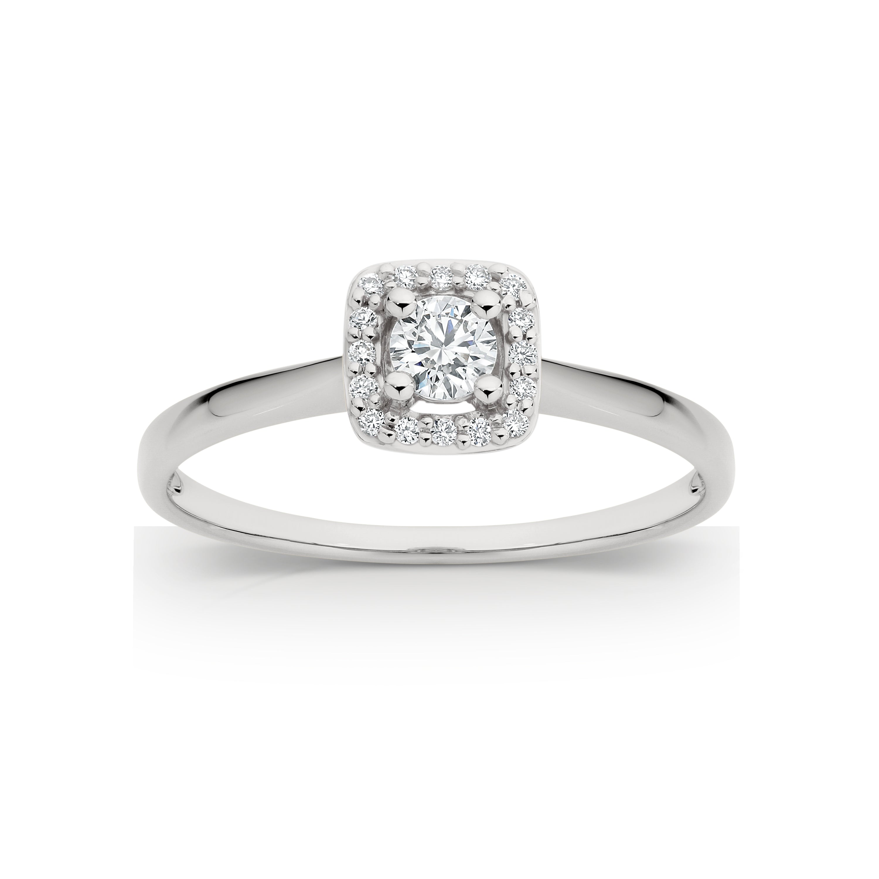 18ct white gold 0.25ct diamond ring