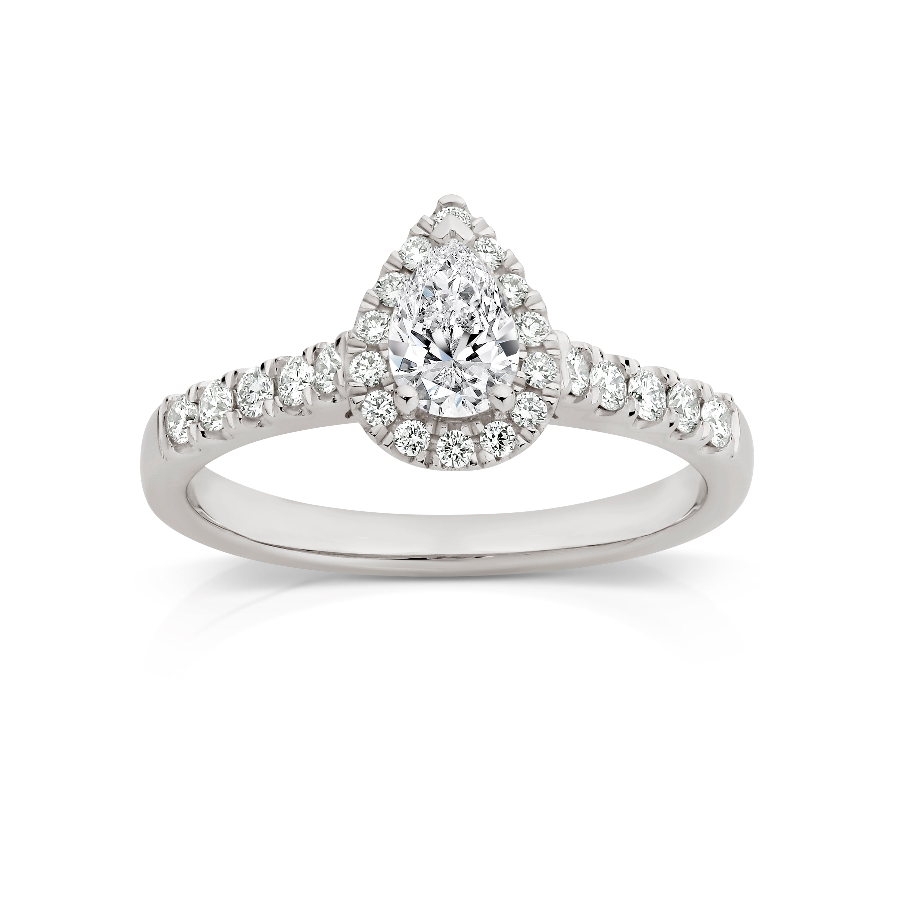 18ct white gold 0.69ct diamond ring