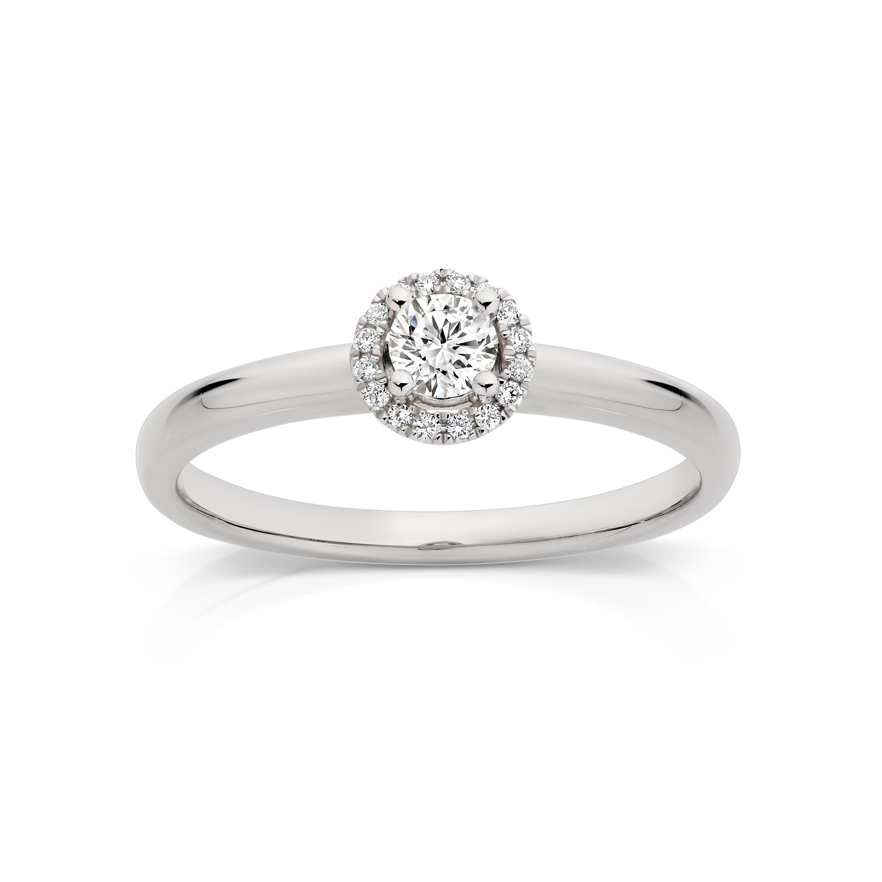 18ct white gold 0.25ct diamond ring