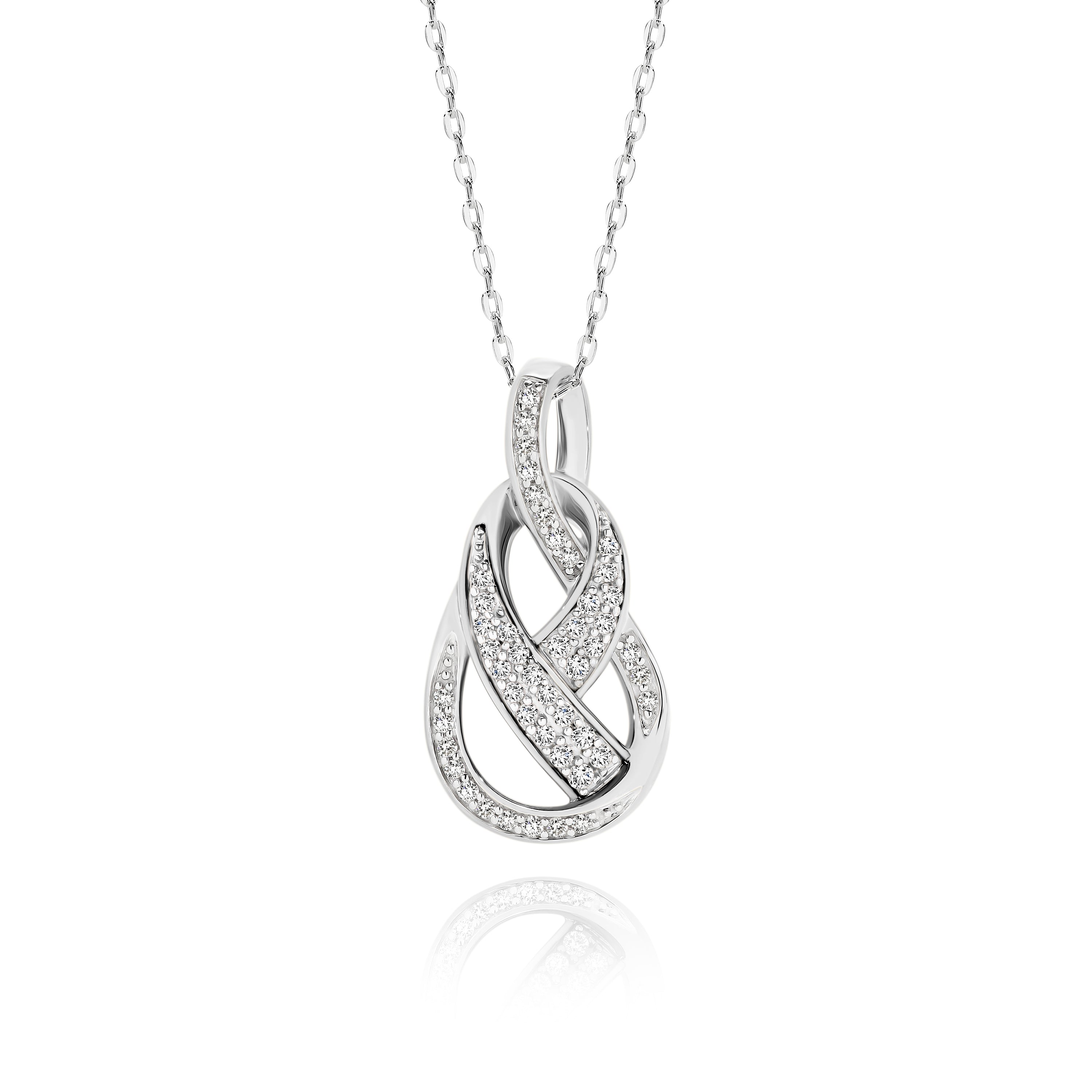 9ct White Gold 0.25ct Diamond Pendant