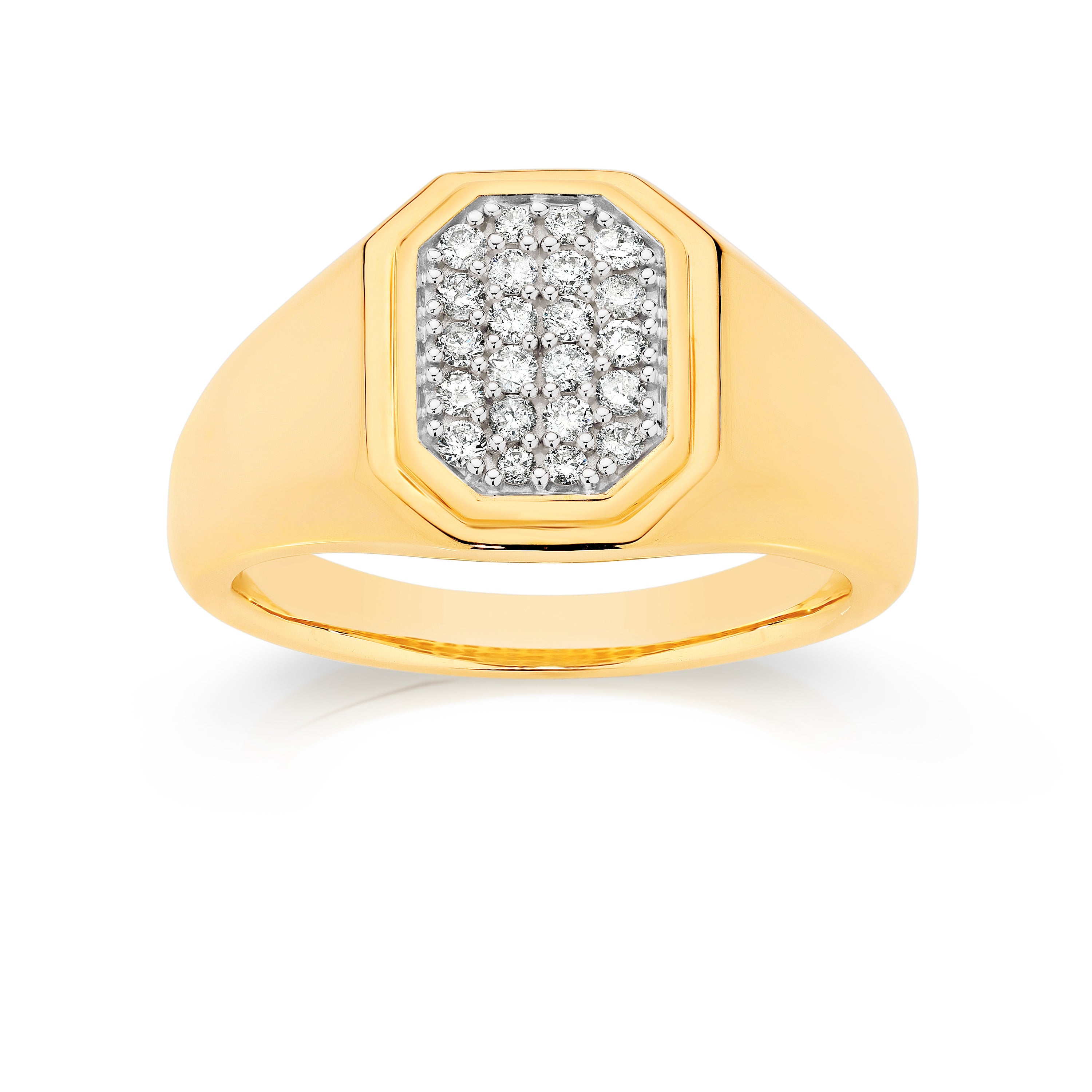 9ct 0.50ct diamond gents signet ring