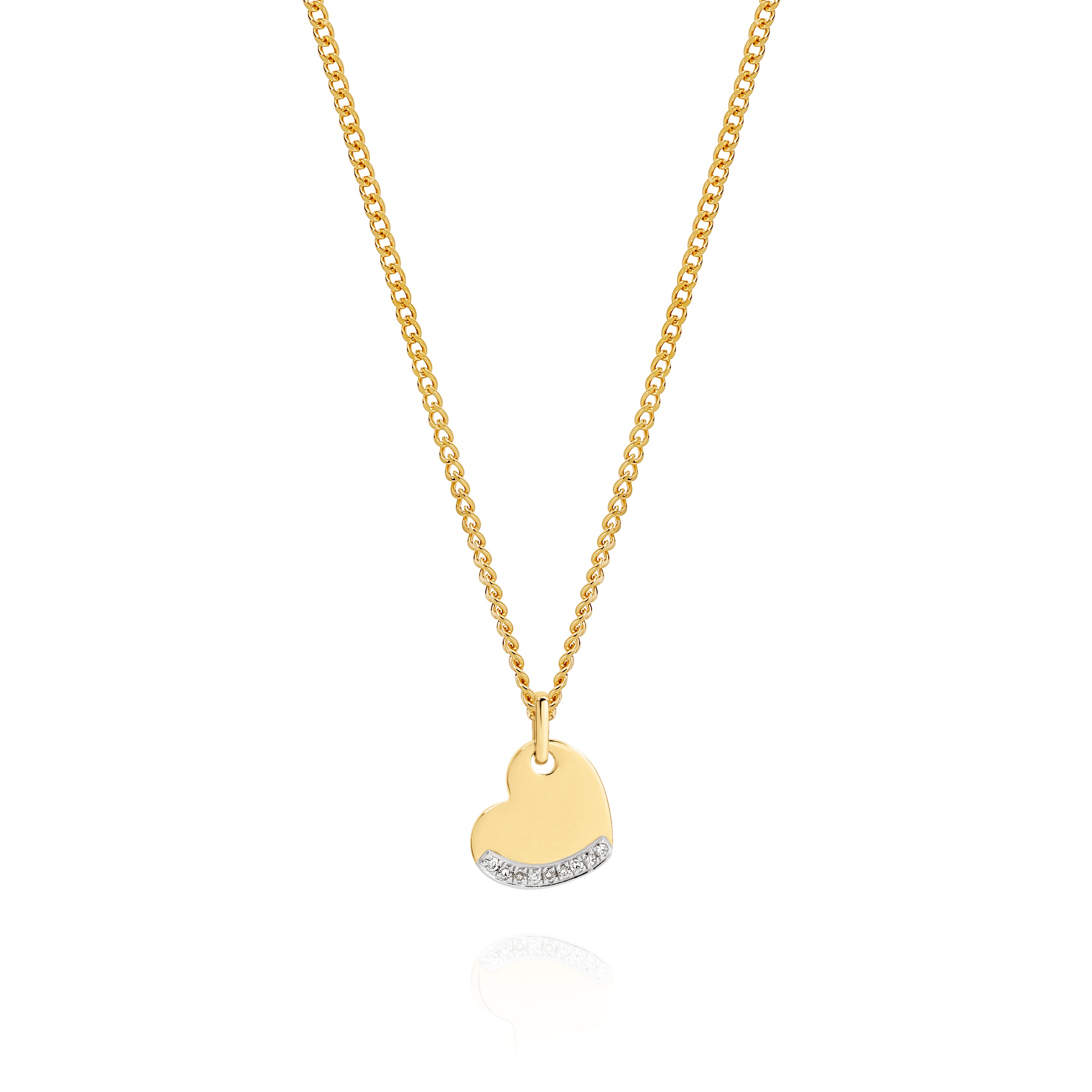 9ct 0.03ct Diamond Eangravable Pendant