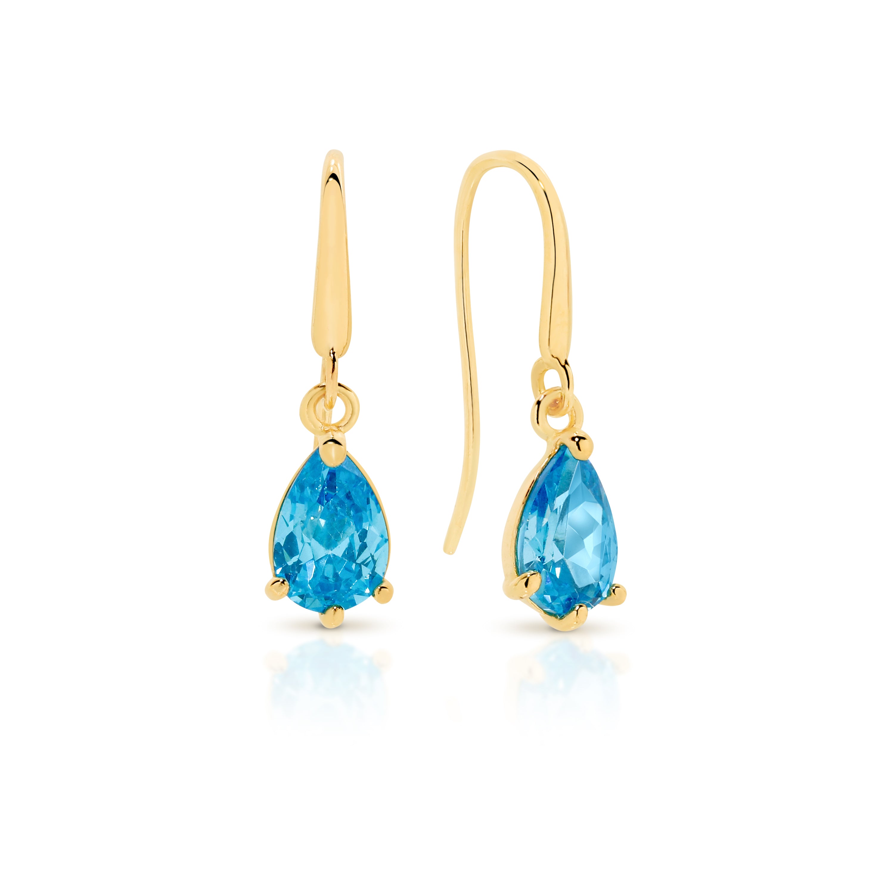 9ct blue topaz CZ drops