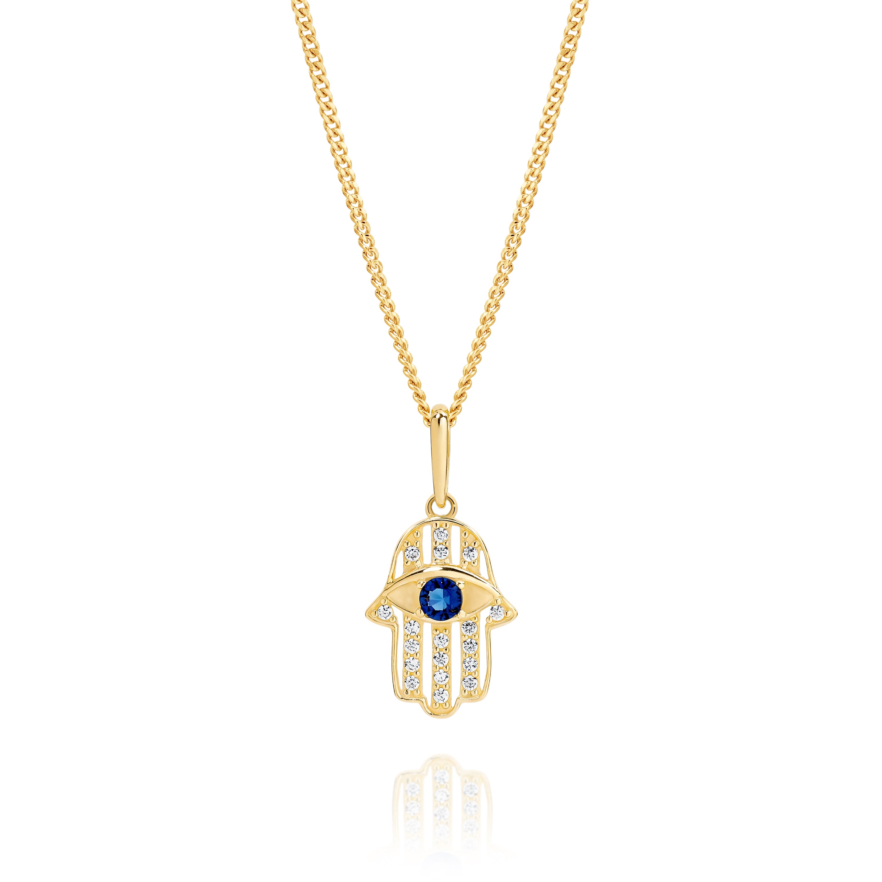 9ct Cubic Zirconia Hamsa Pendant