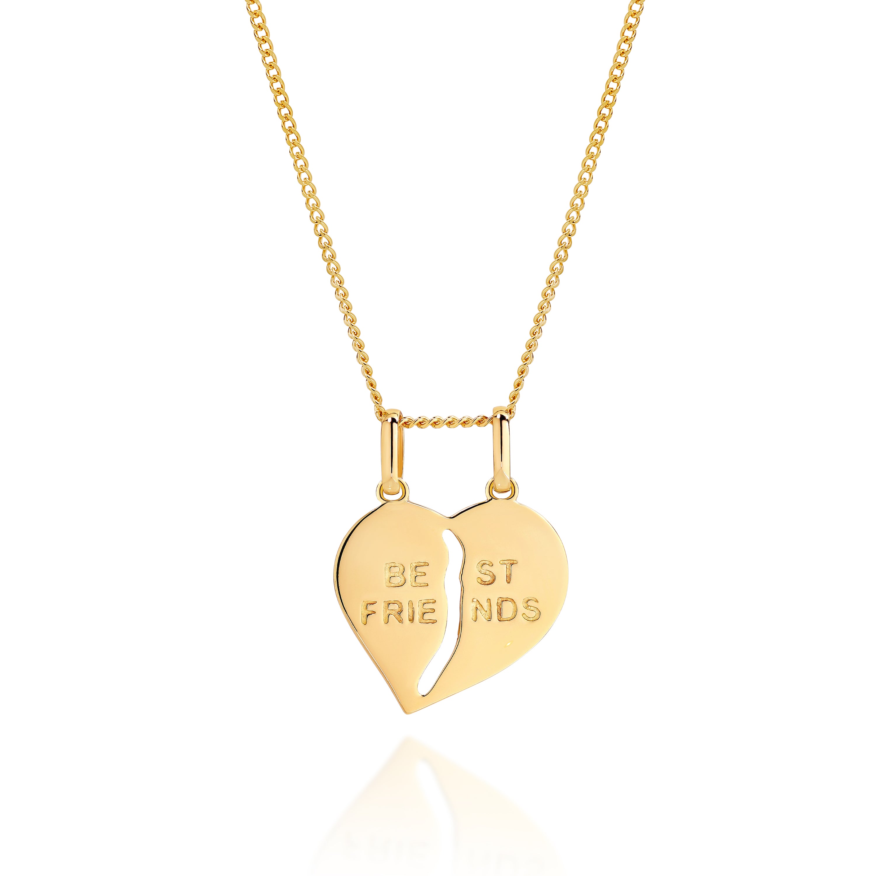 9ct 'Best Friends' Heart Pendant
