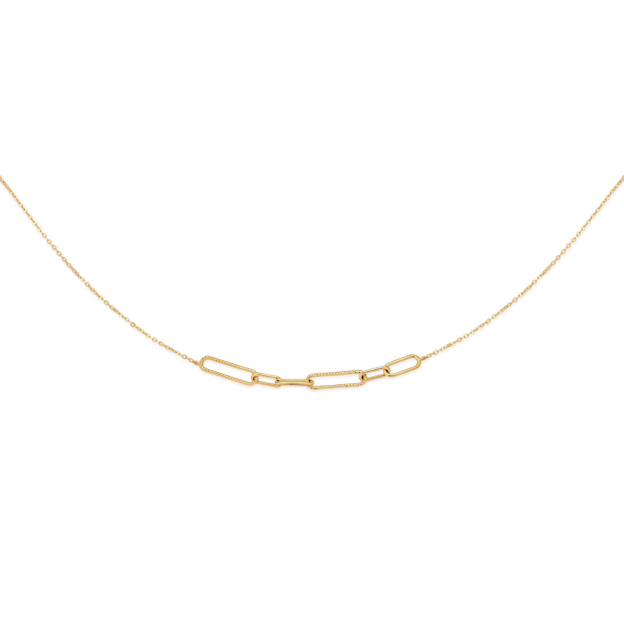 9ct paperclip necklet 45cm