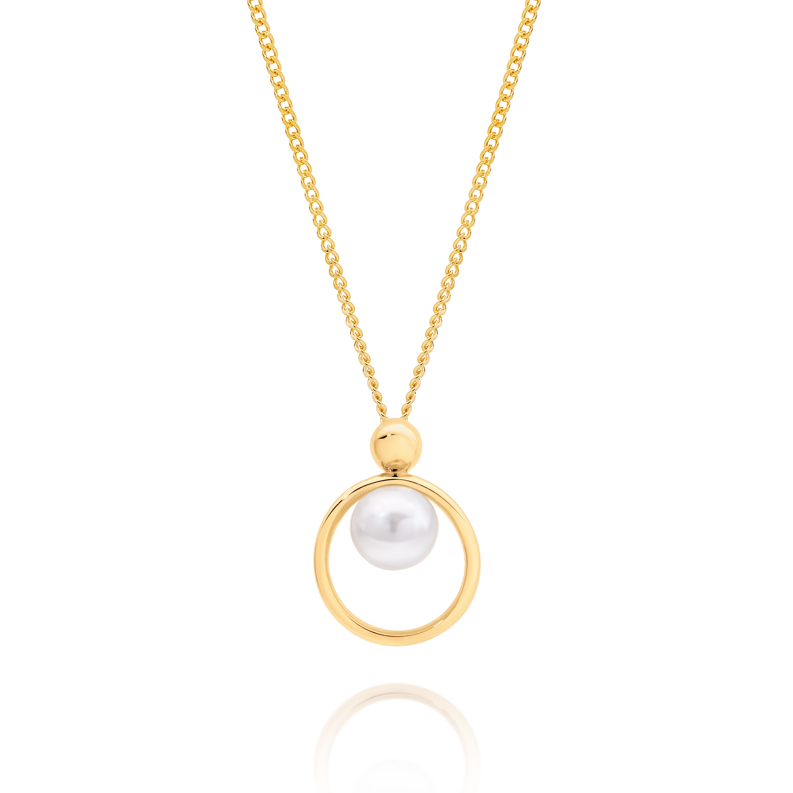 9ct gold freshwater pearl pendant