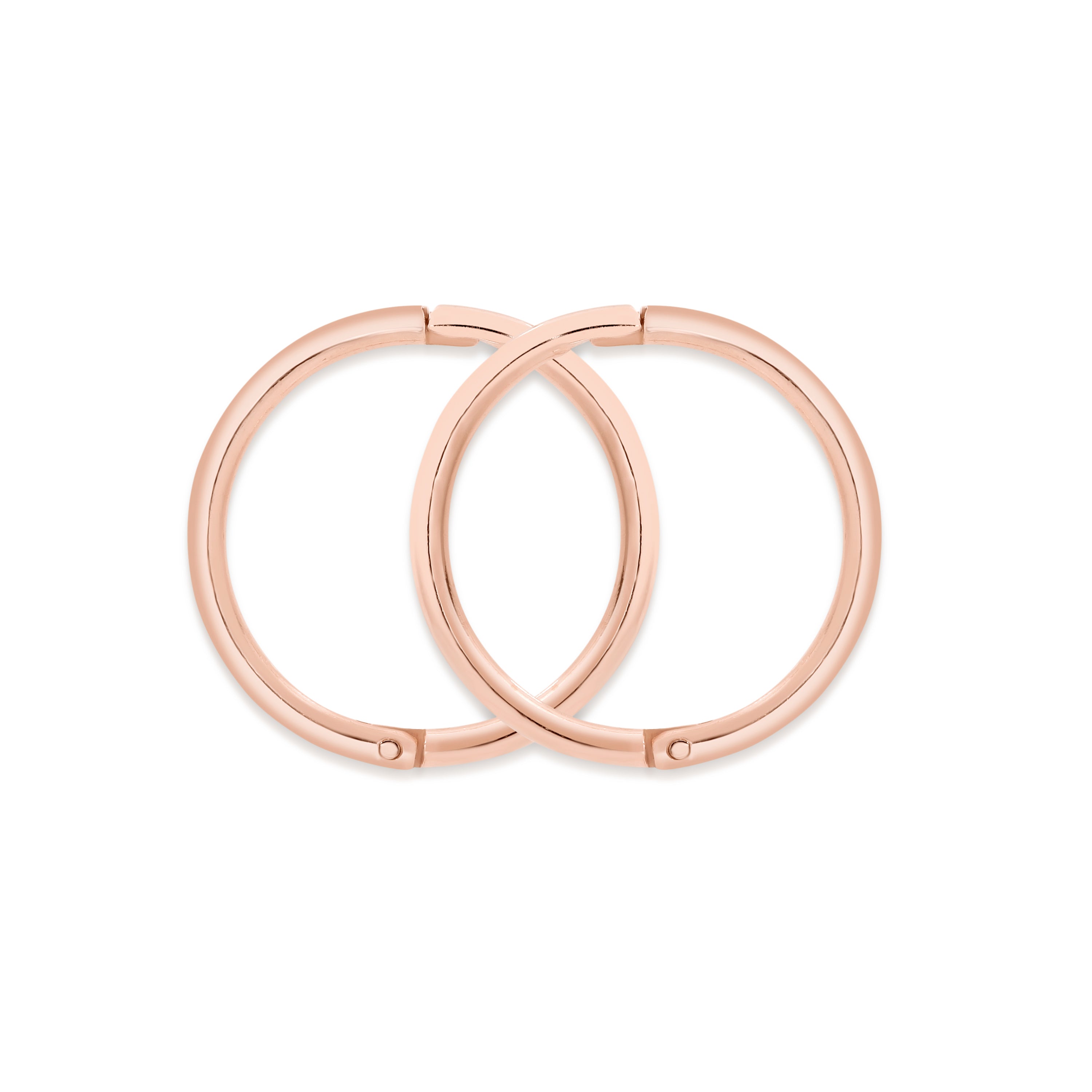 9ct rose gold plain sleepers