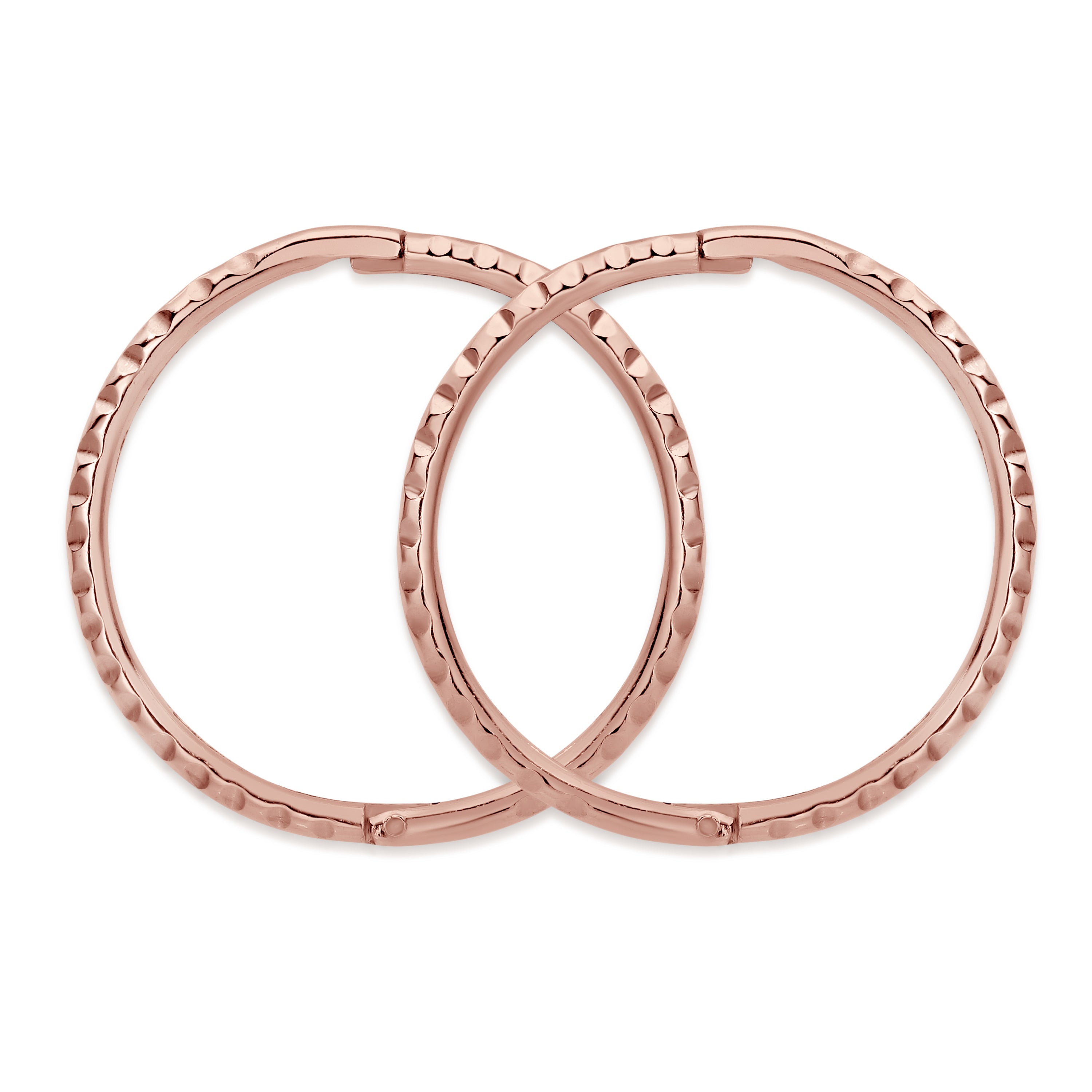 9ct rose gold twist sleepers