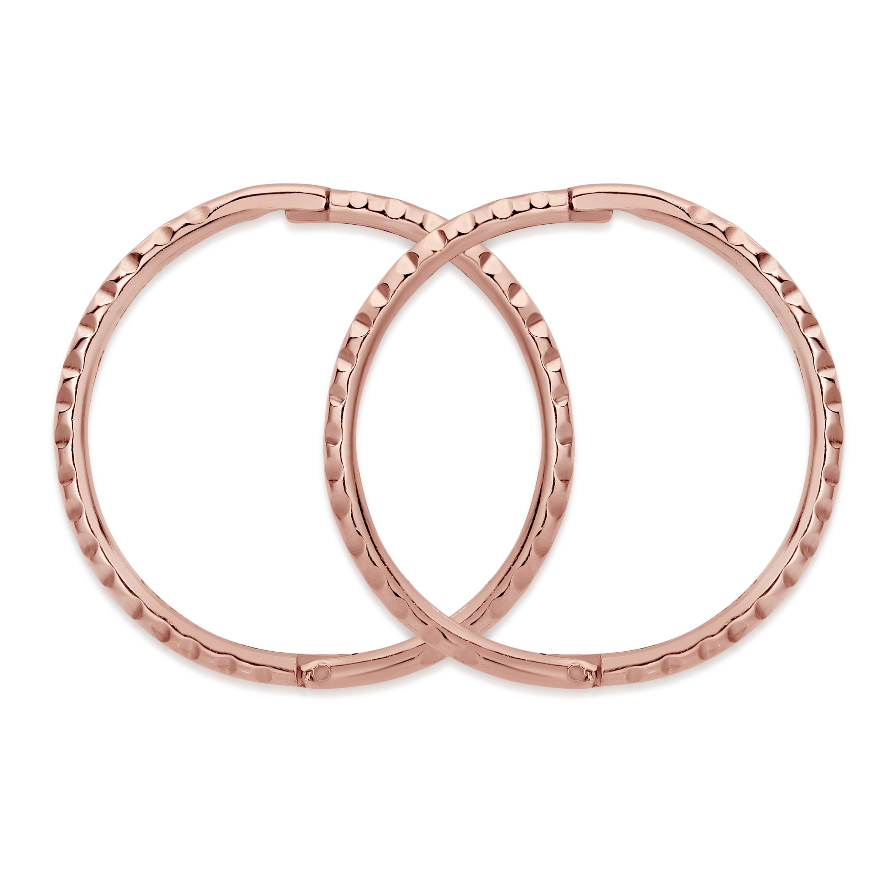 9ct rose gold twist sleepers