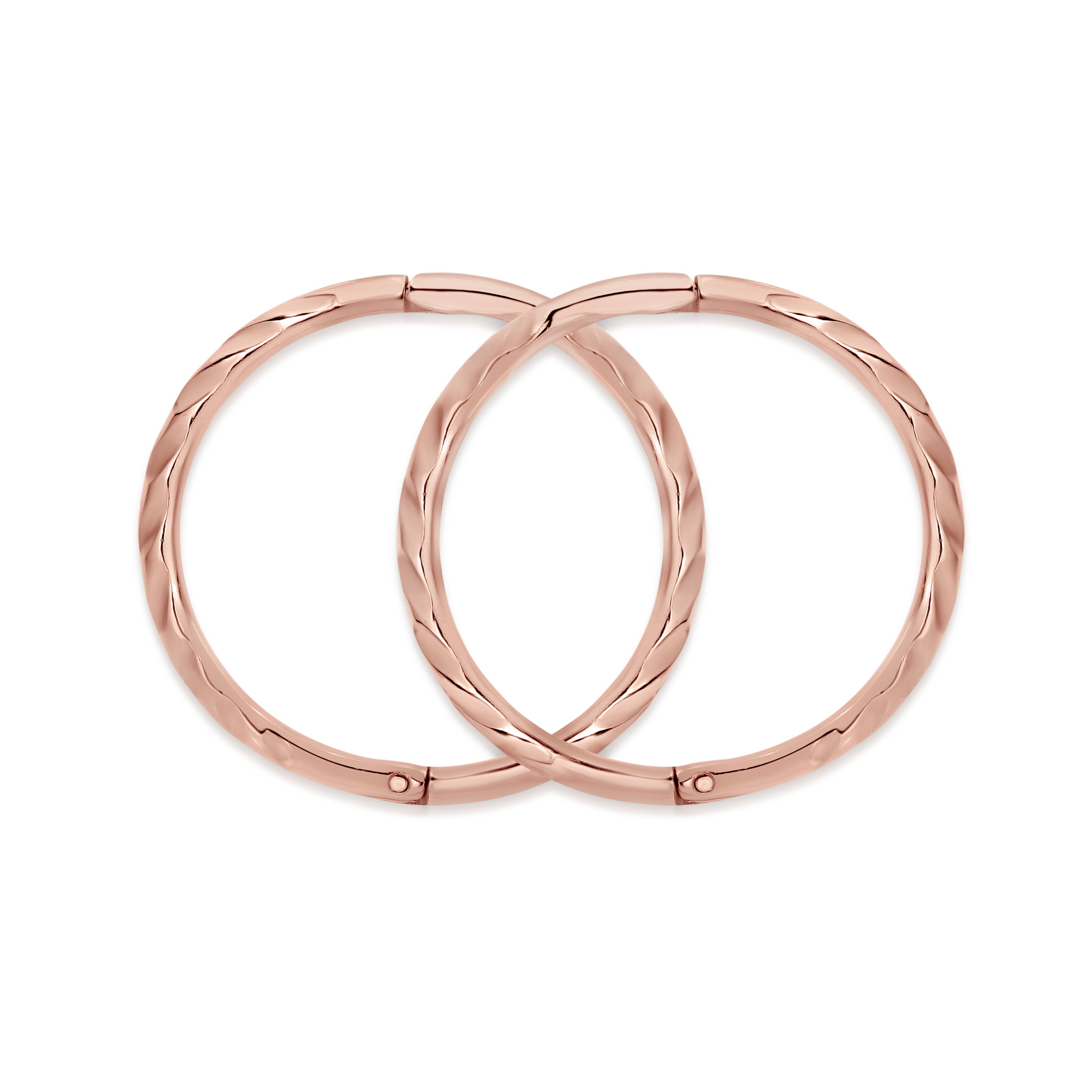 9ct rose gold twist sleepers