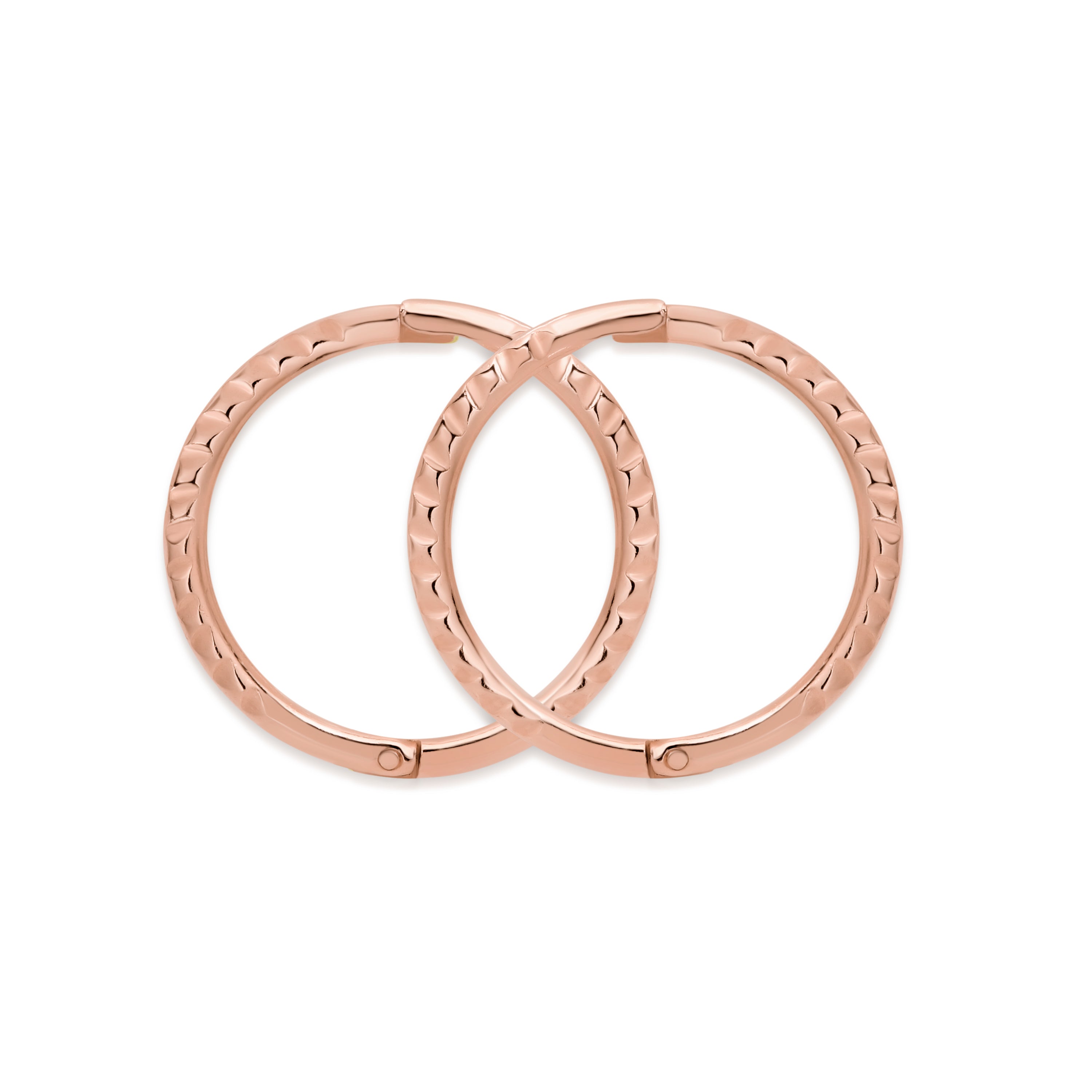 9ct rose gold twist sleepers
