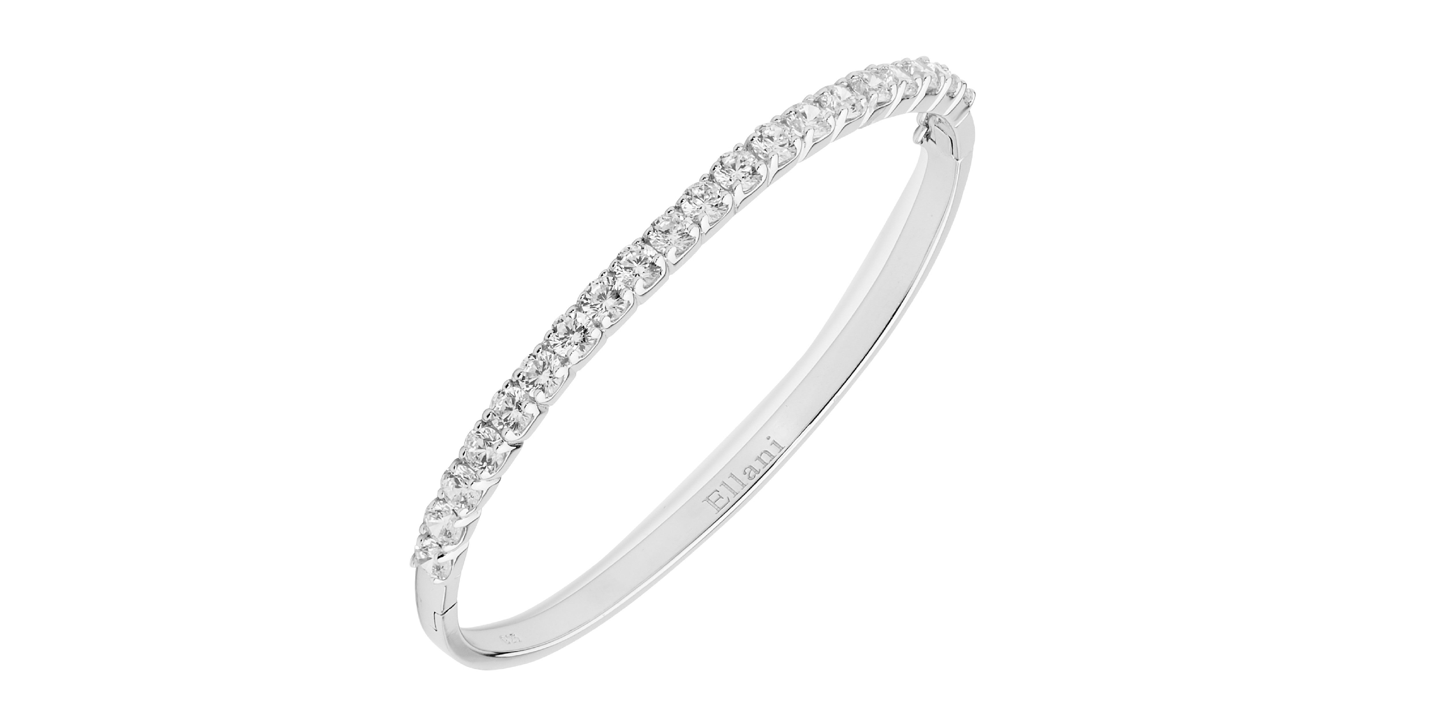 ELLANI Silver CZ Bangle