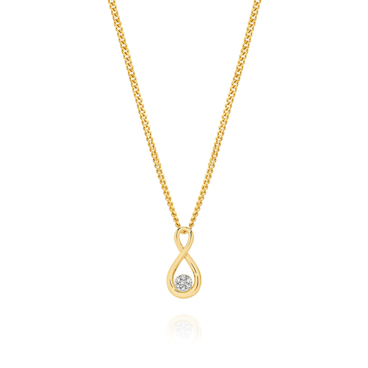 9ct Diamond Infinity Pendant