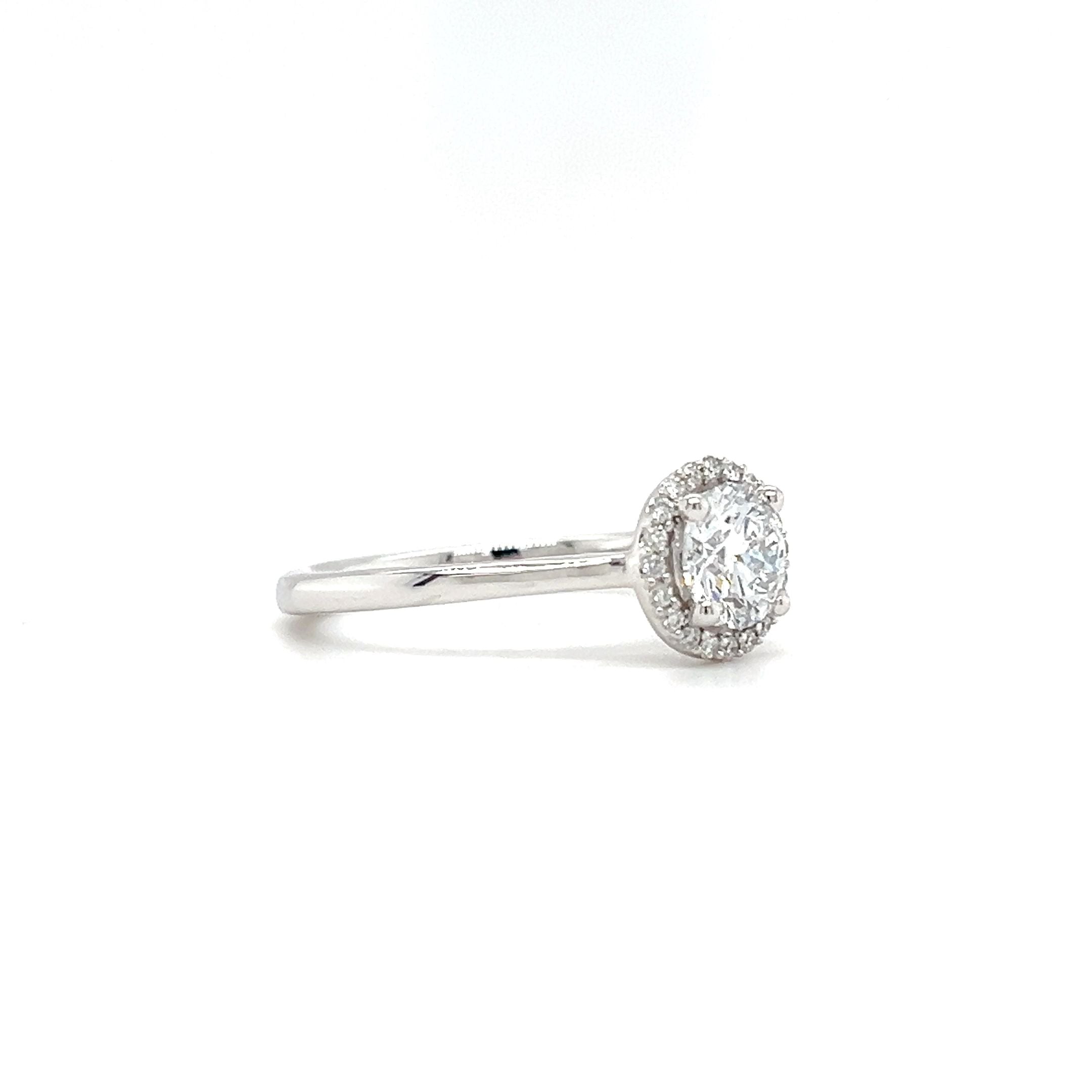 14ct white gold 0.90ct lab diamond ring