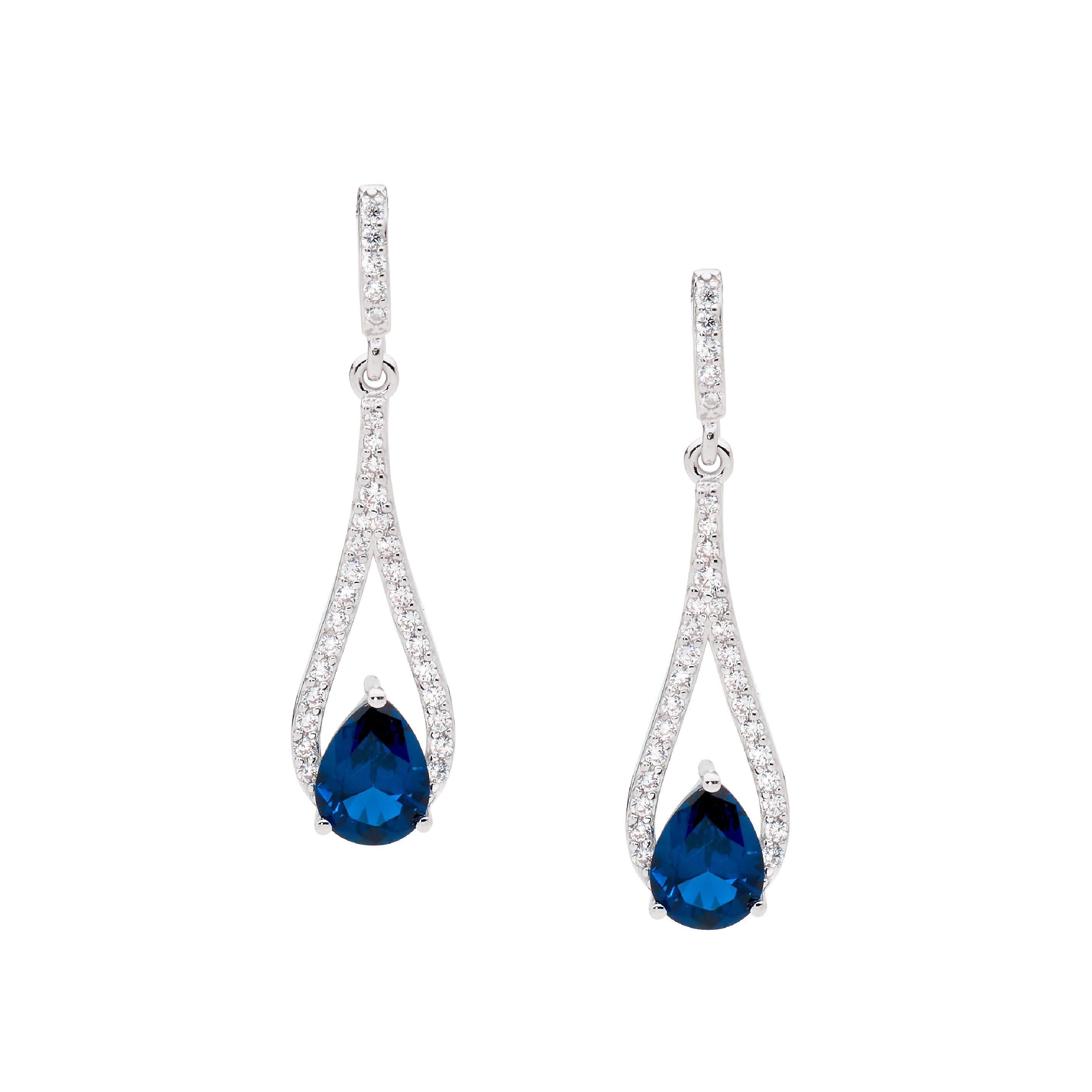 ELLANI Silver CZ Earrings