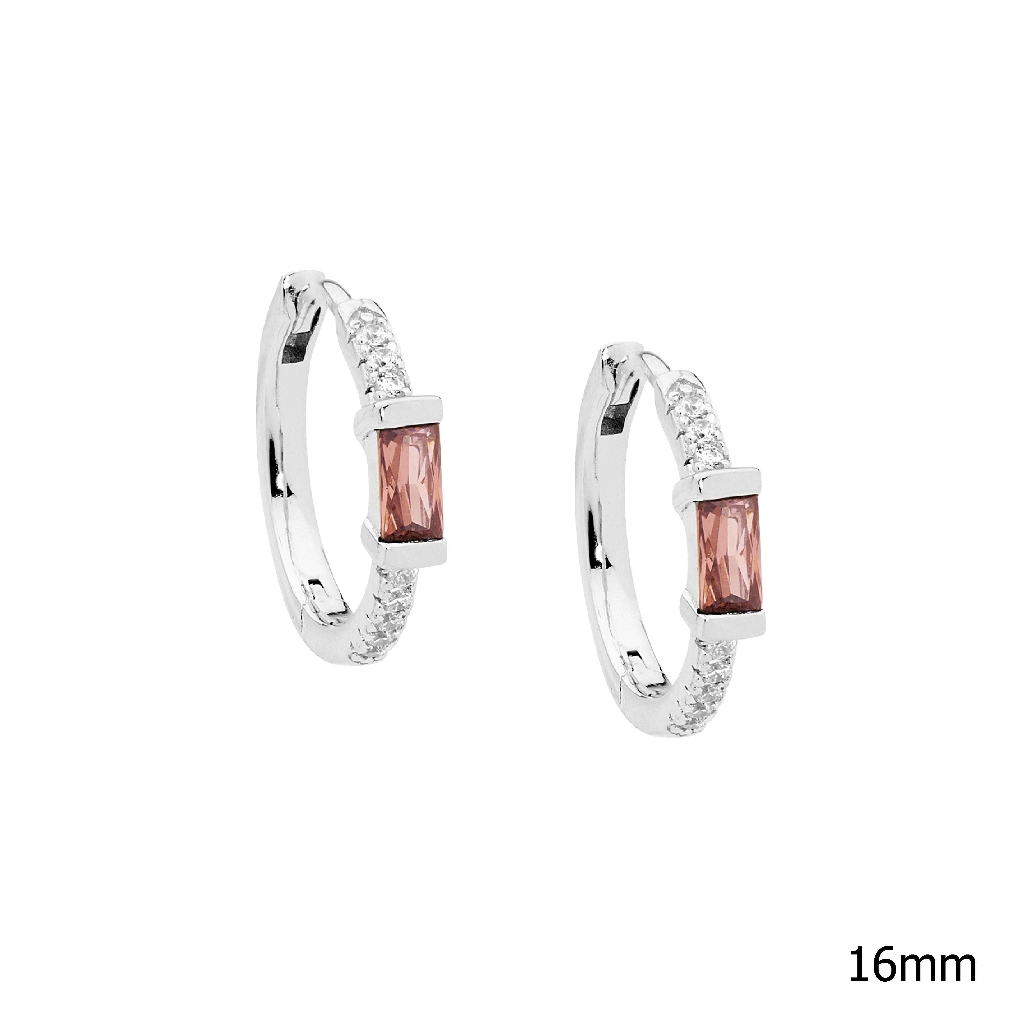ELLANI Silver CZ Hoops