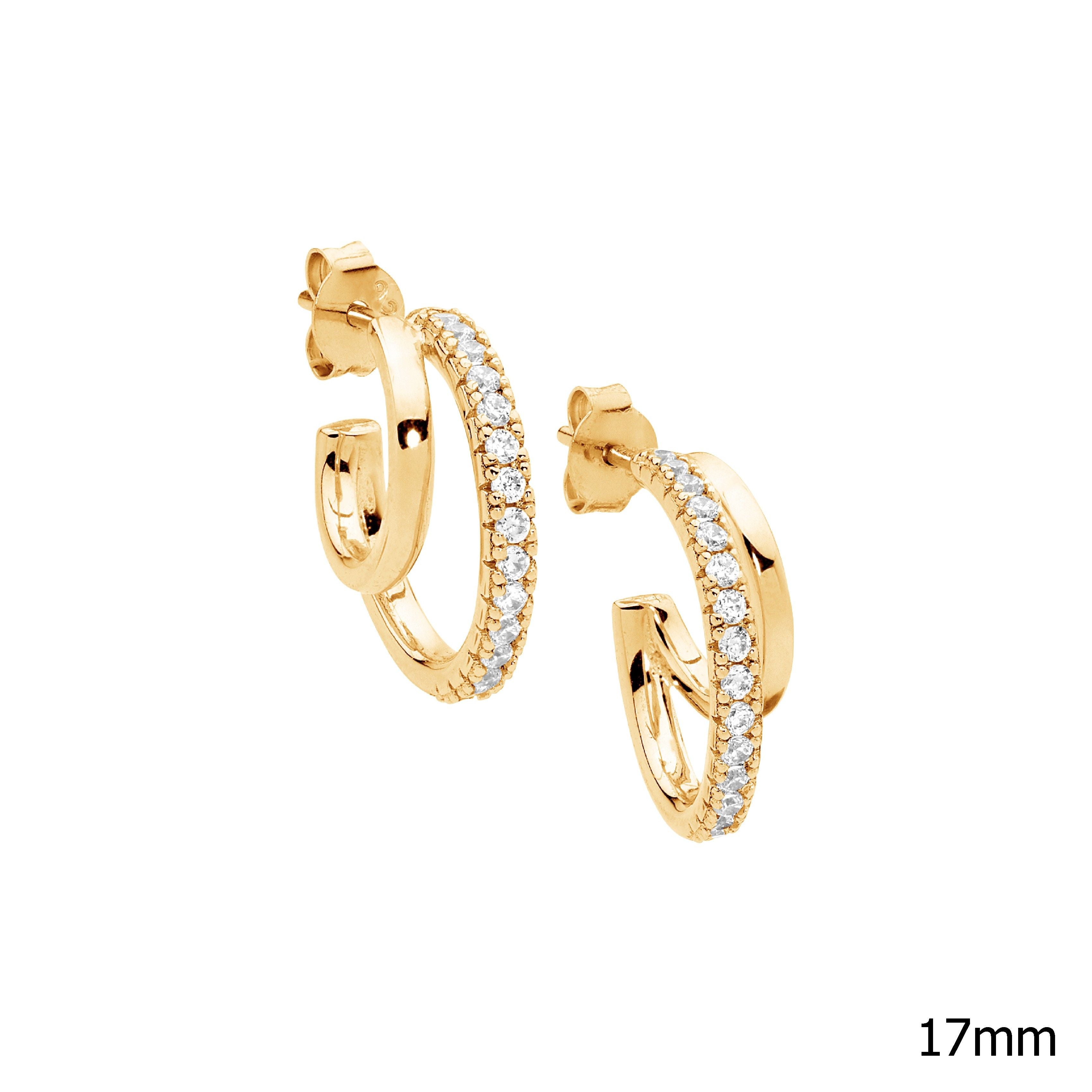 ELLANI Silver Plated Hoops
