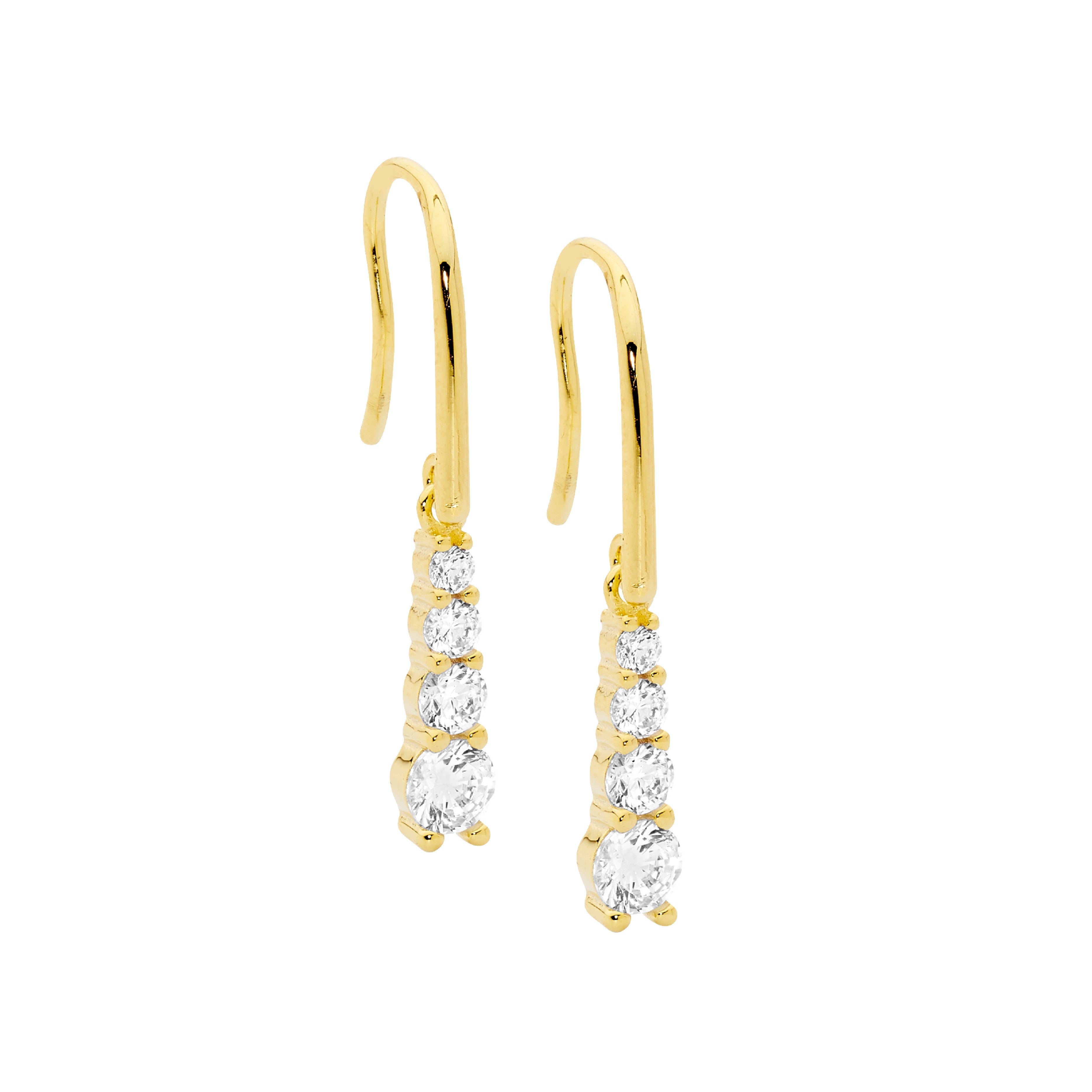 ELLANI Silver Plated CZ Earrings