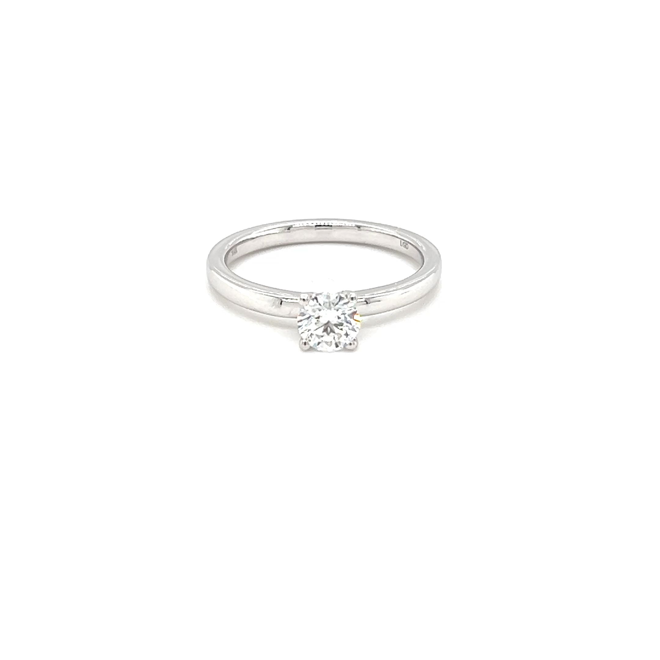 14ct white gold 0.50ct lab diamond ring