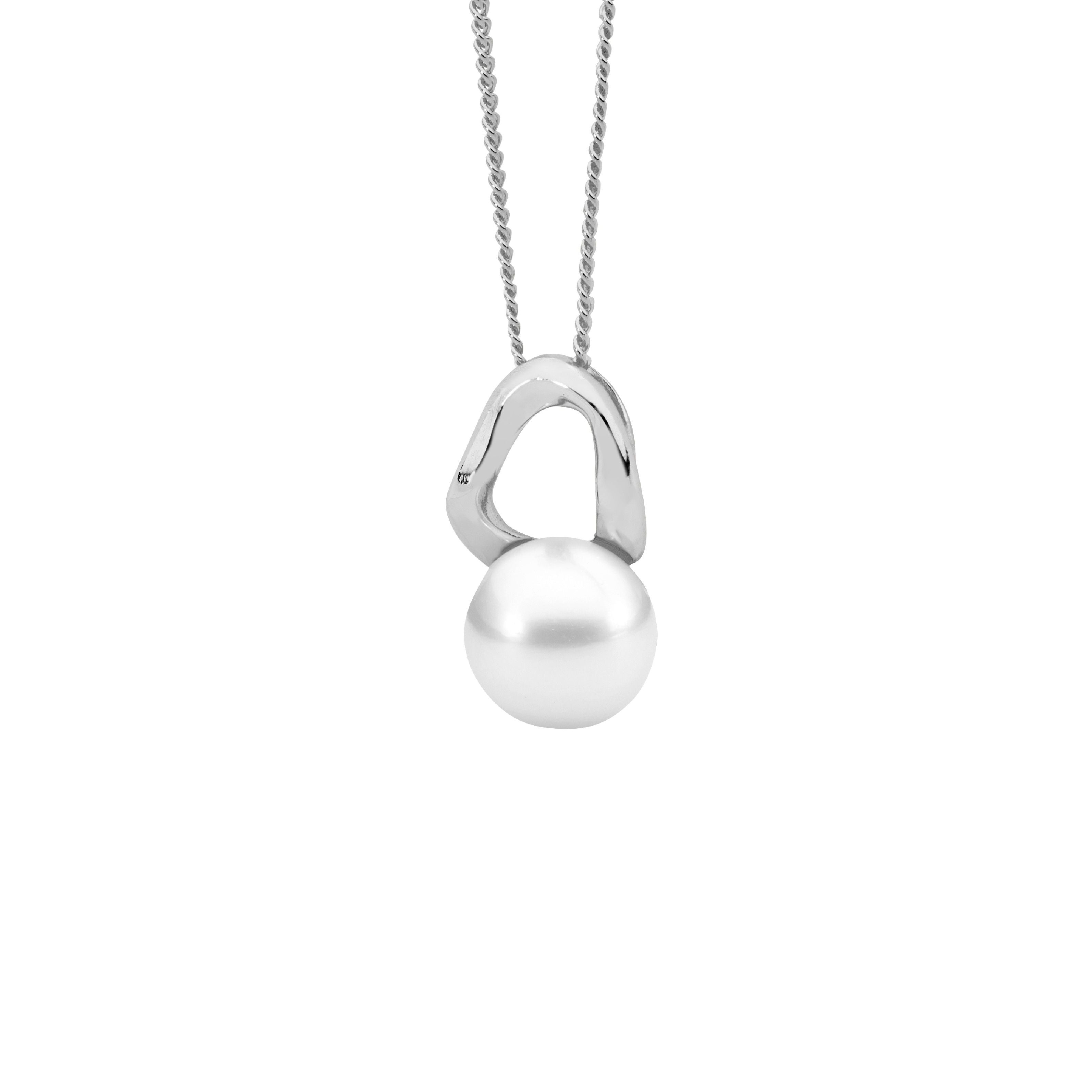 ELLANI Silver Pearl Necklet