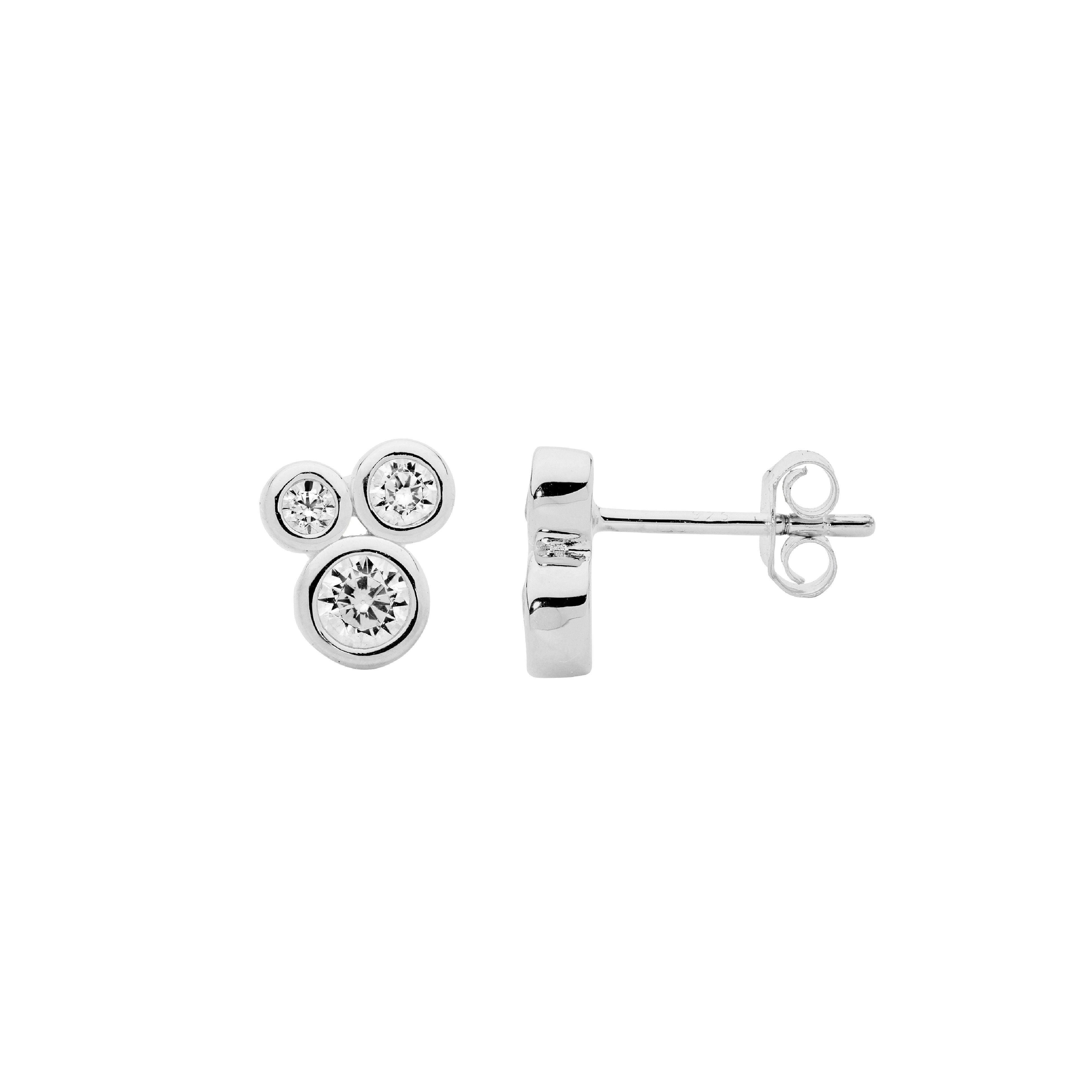 ELLANI Silver CZ Studs