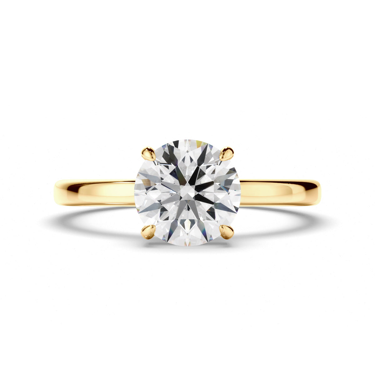 Round Brilliant Cut Diamond Hidden Halo Engagement Ring