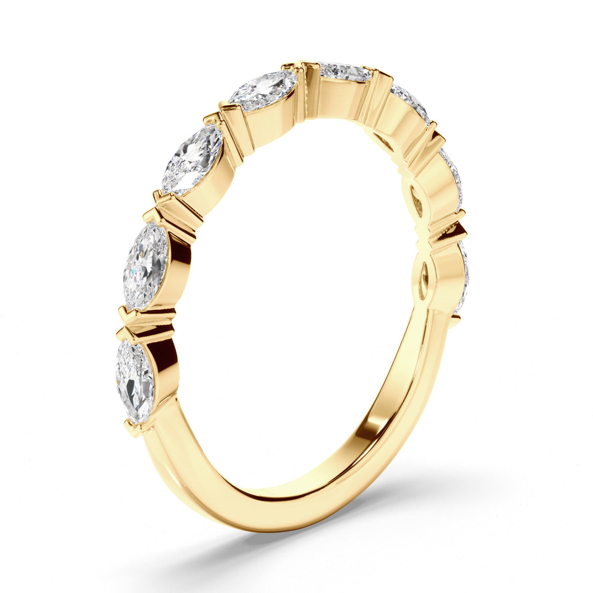 Marquise Cut Diamond Wedding Ring
