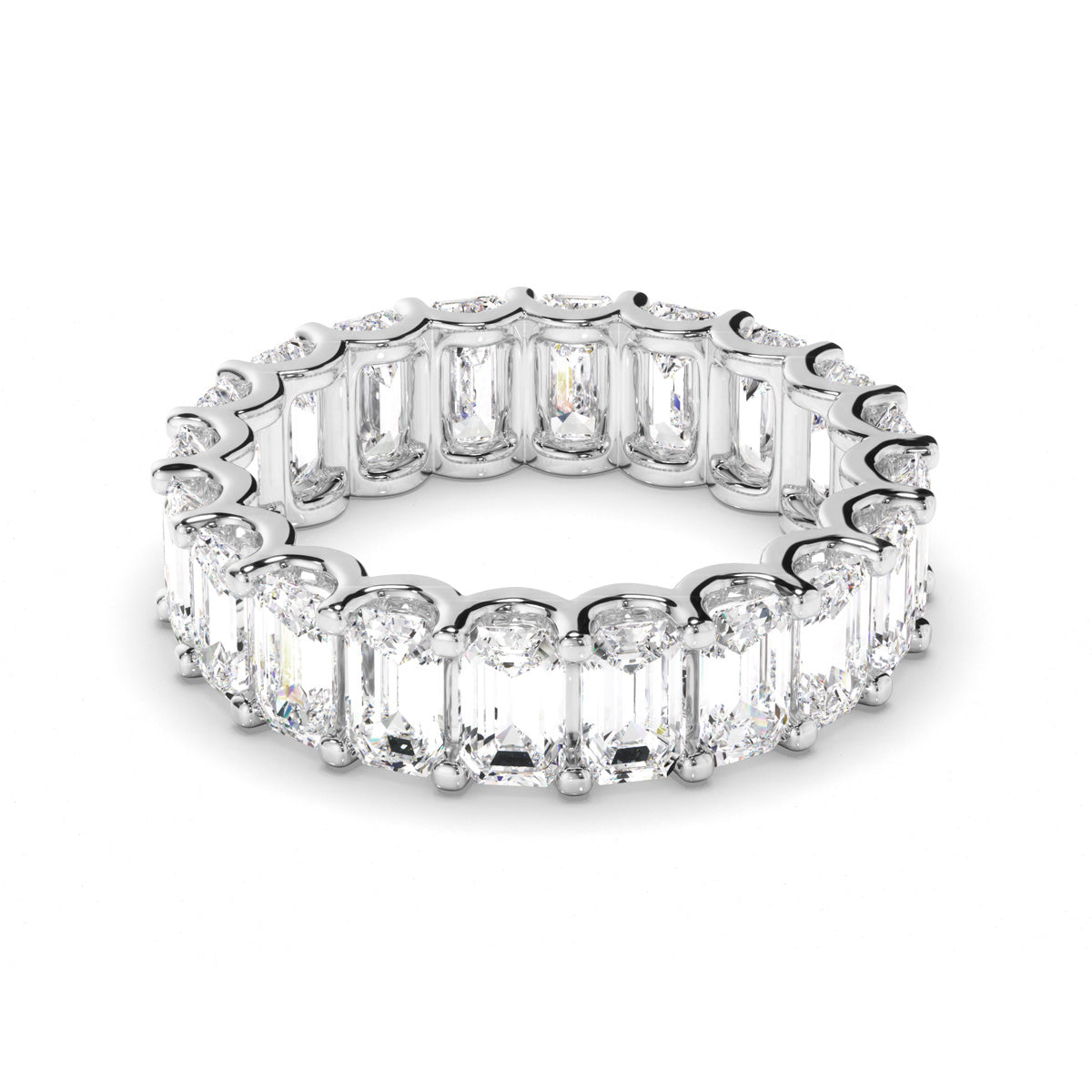 Emerald Cut Diamond Eternity Ring