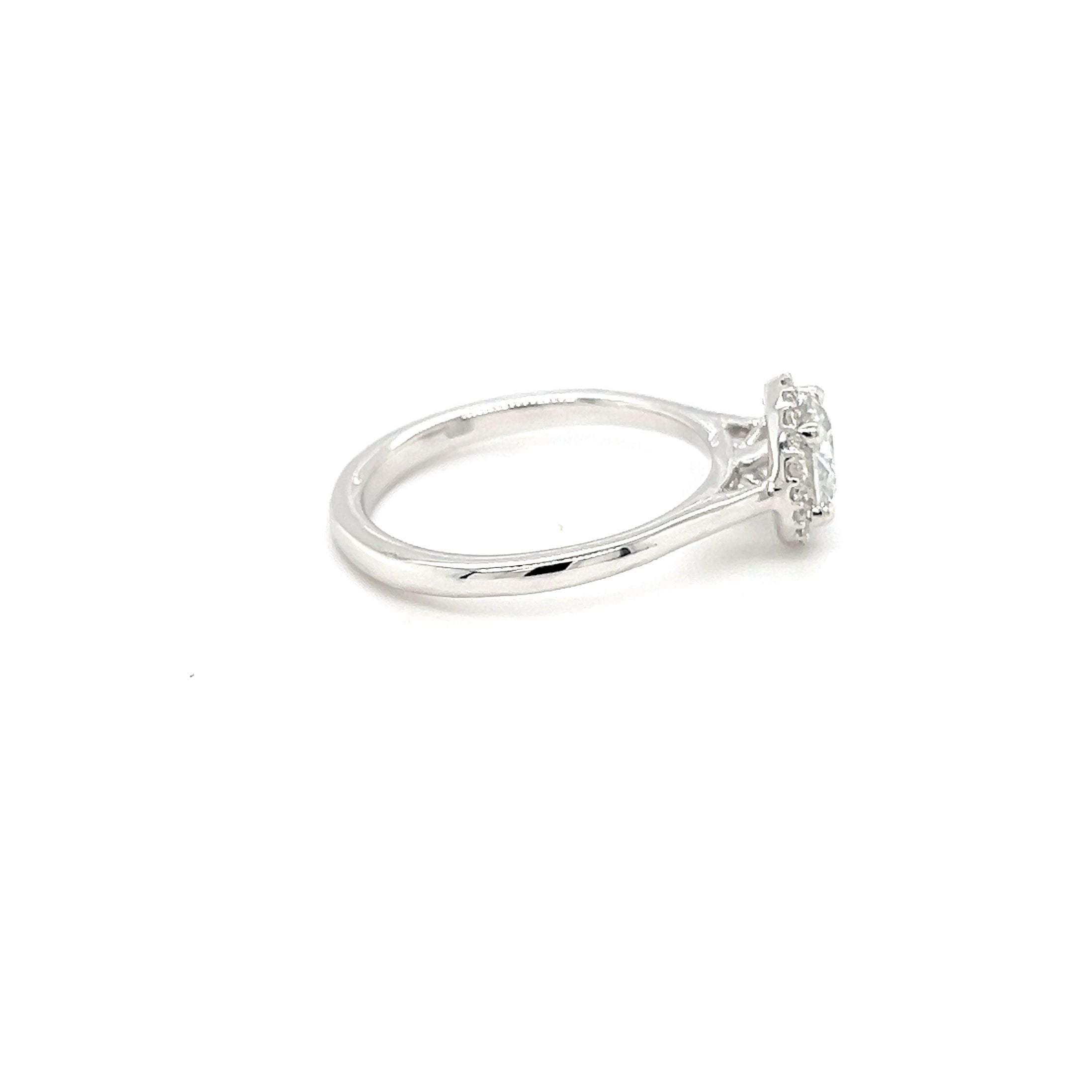 14ct white gold 0.90ct lab diamond ring