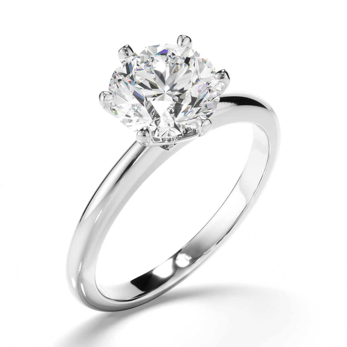 Round Brilliant Cut Diamond Solitaire Engagement Ring