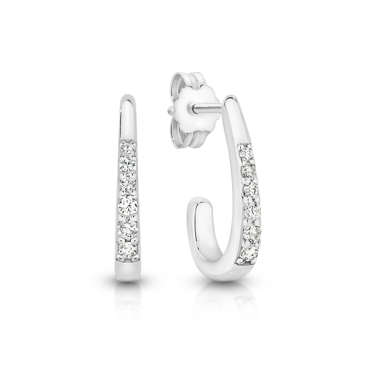 Silver Studs with Cubic Zirconia