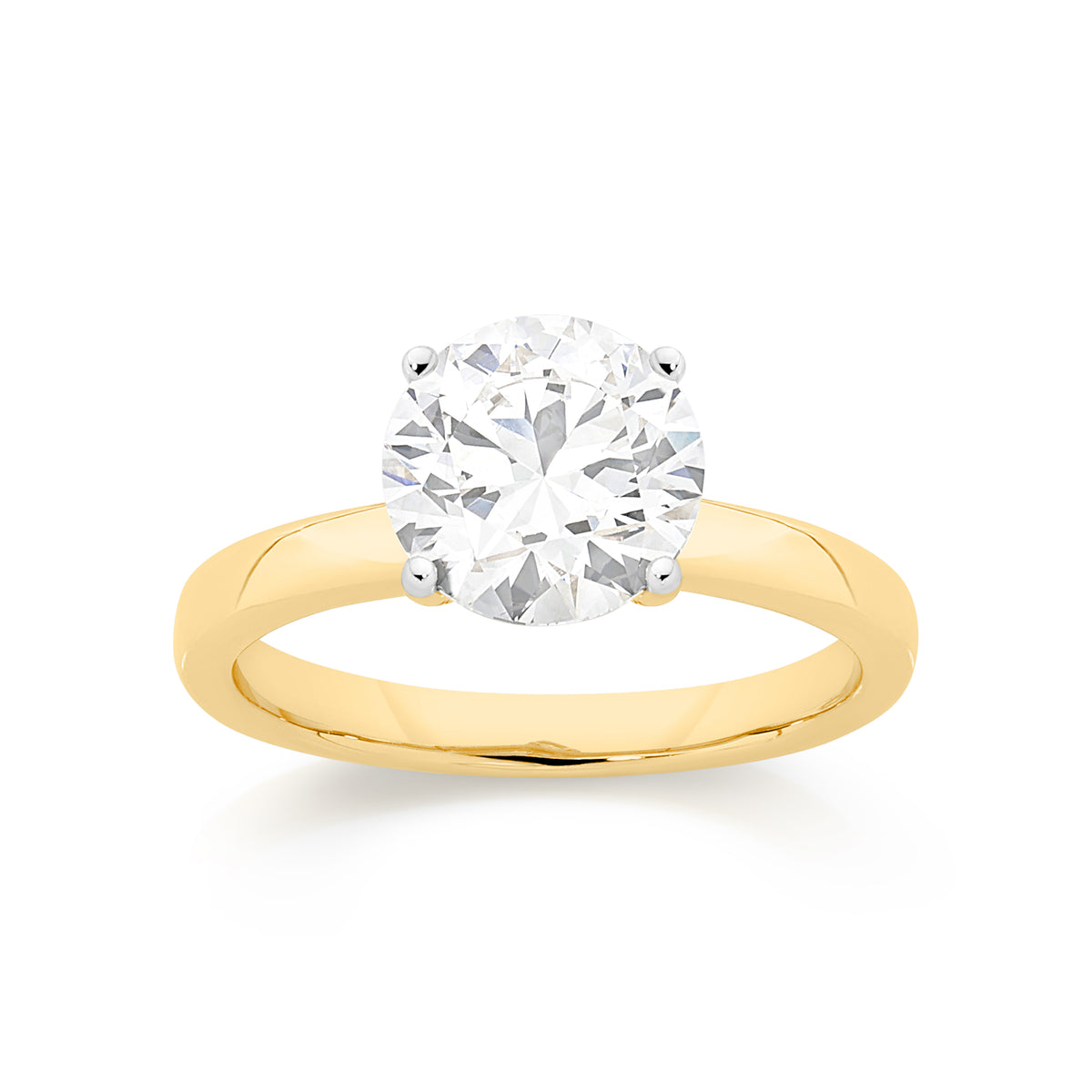 14ct Yellow Gold 2.00ct Lab Diamond Ring