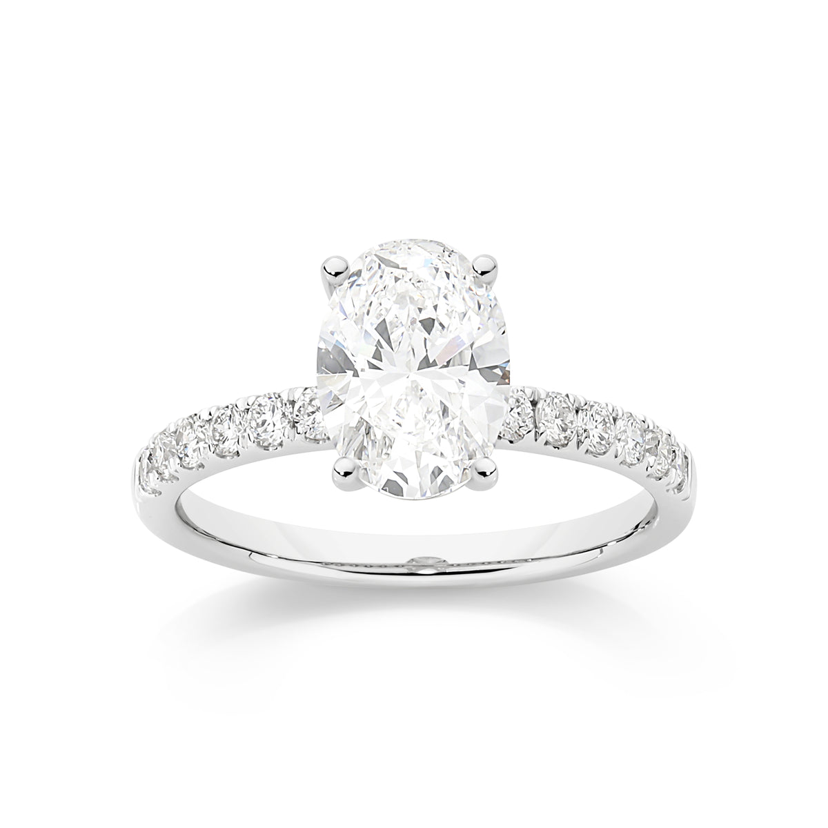 14ct White Gold 1.80ct Lab Diamond Ring