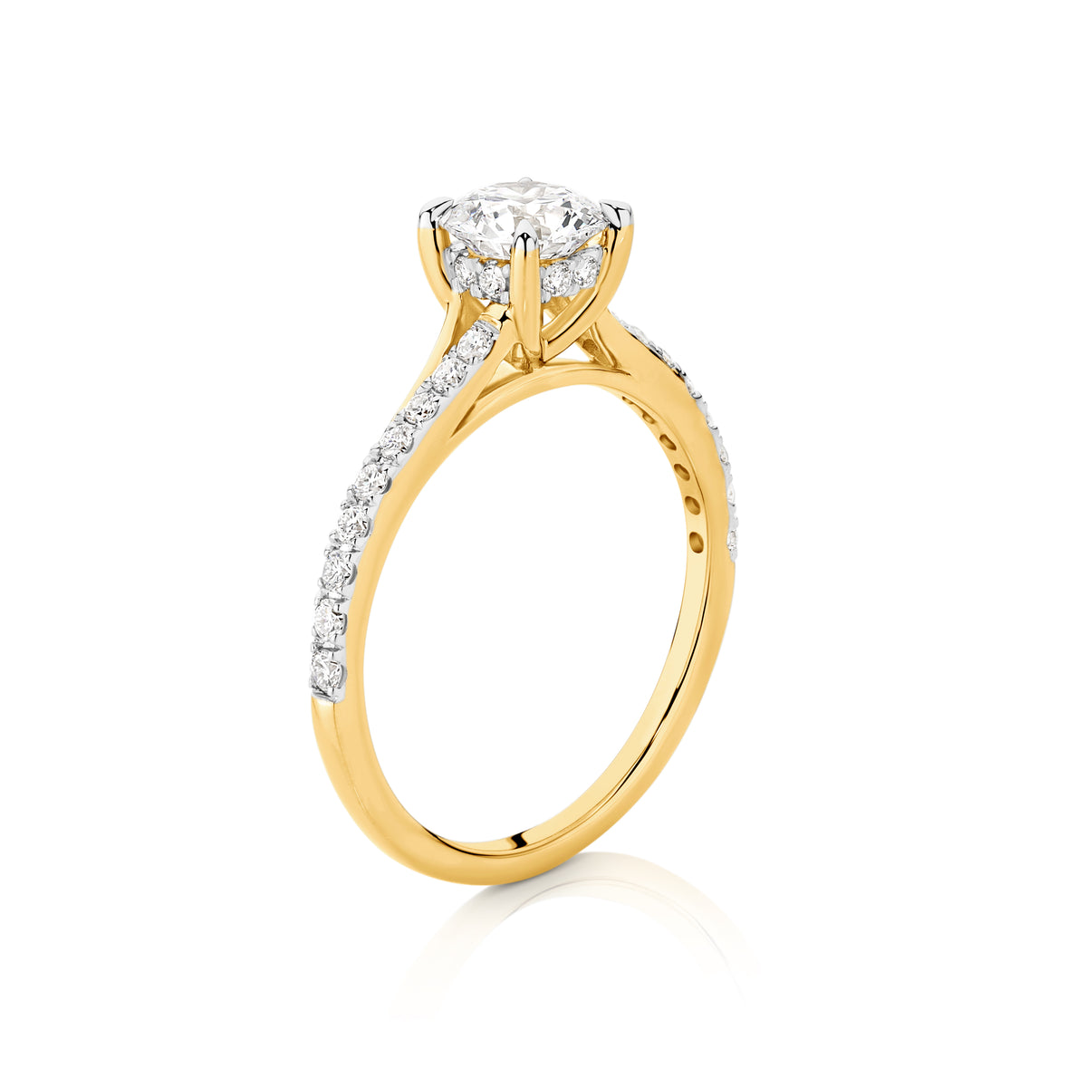 14ct Yellow Gold 1.00ct Lab Diamond Ring