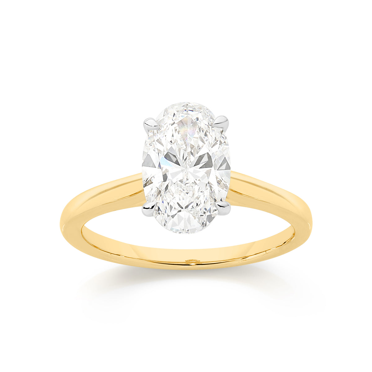 14ct Yellow Gold 2.00ct Lab Diamond Ring