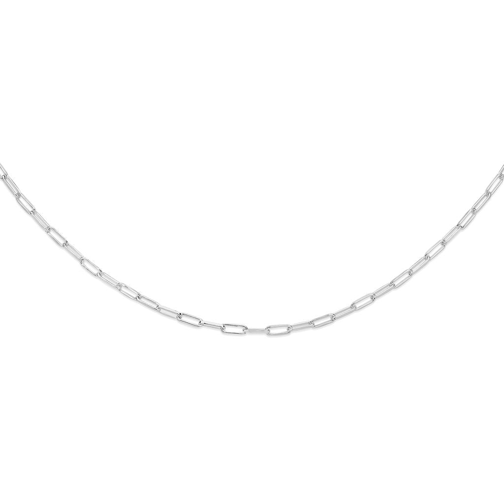Silver 50 gauge paperclip link chain