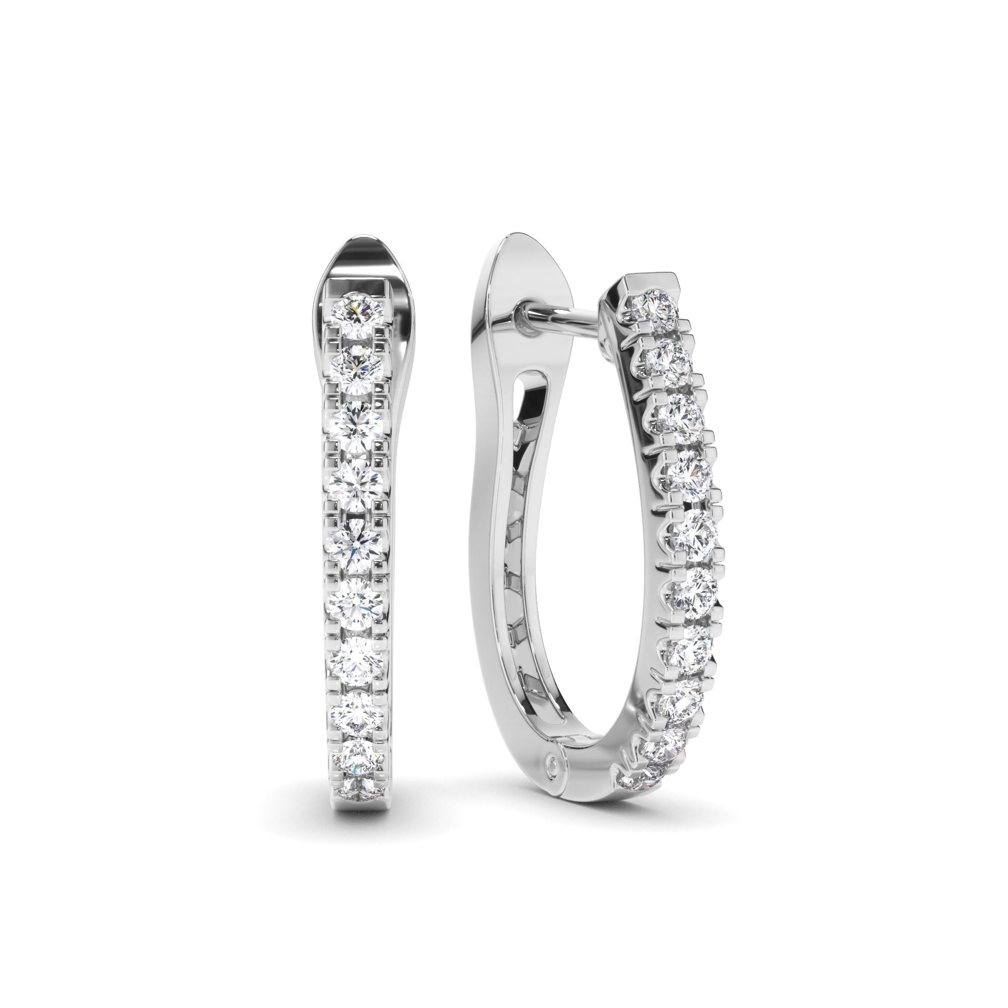 9ct white gold 1.00ct lab grown diamond huggies
