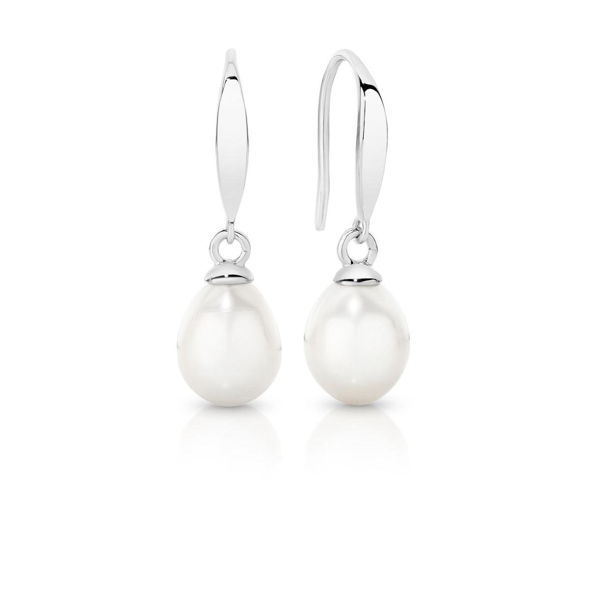 Silver Pearl Drop Earrings